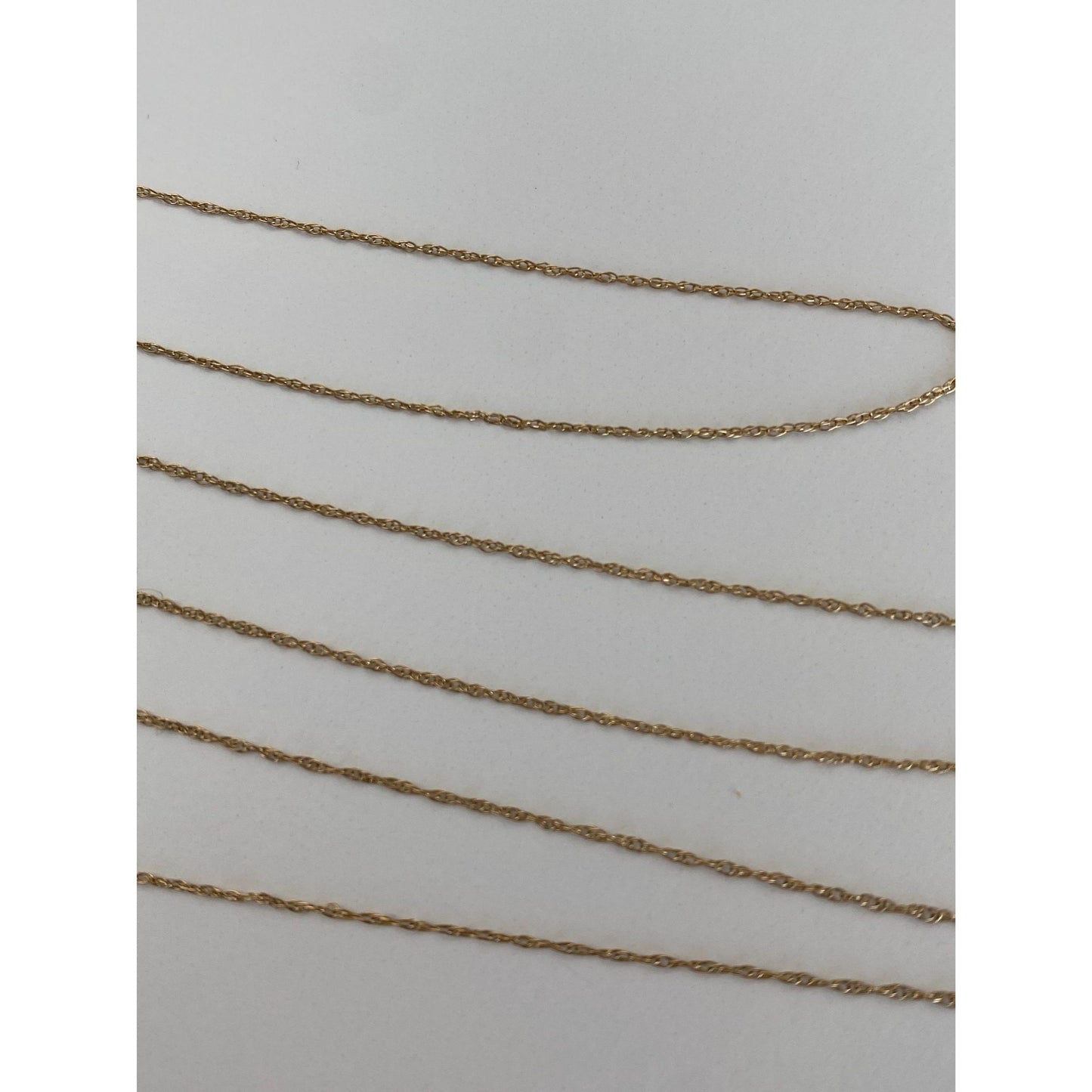 Vintage Solid 10k Yellow Gold Dainty Chain Necklace - 19.5 inches