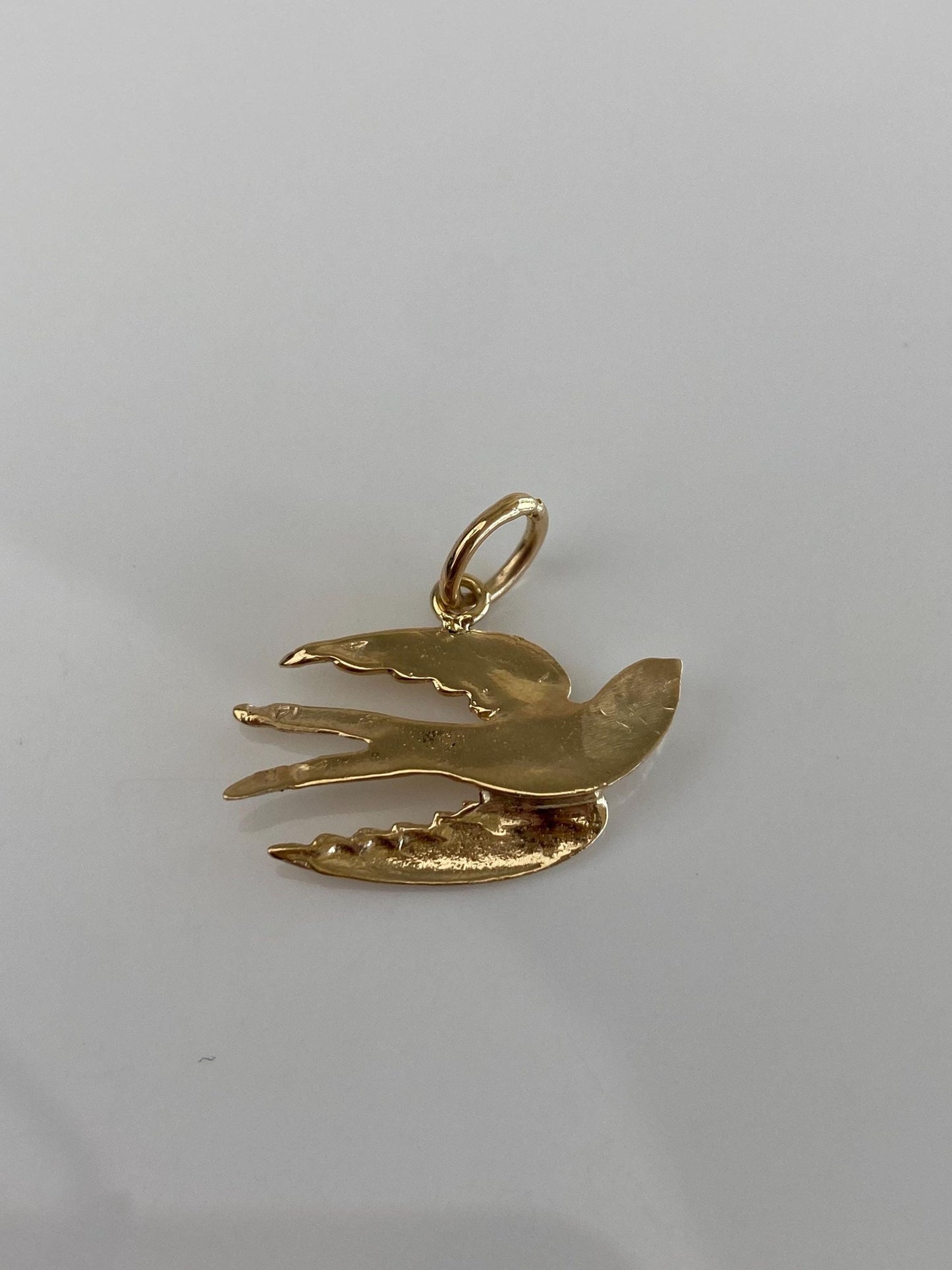 Vintage Solid 14k Yellow Gold Bird Charm