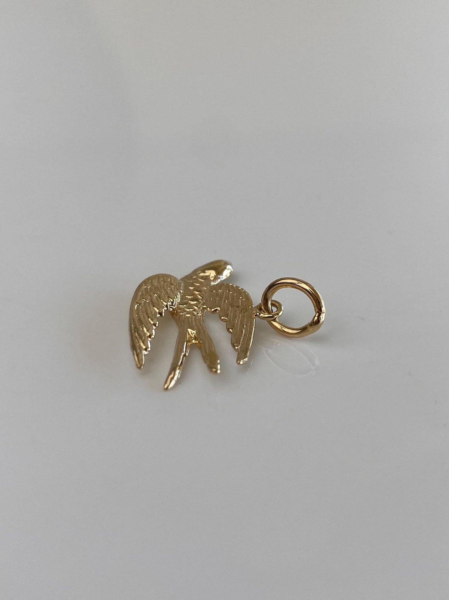 Vintage Solid 14k Yellow Gold Bird Charm