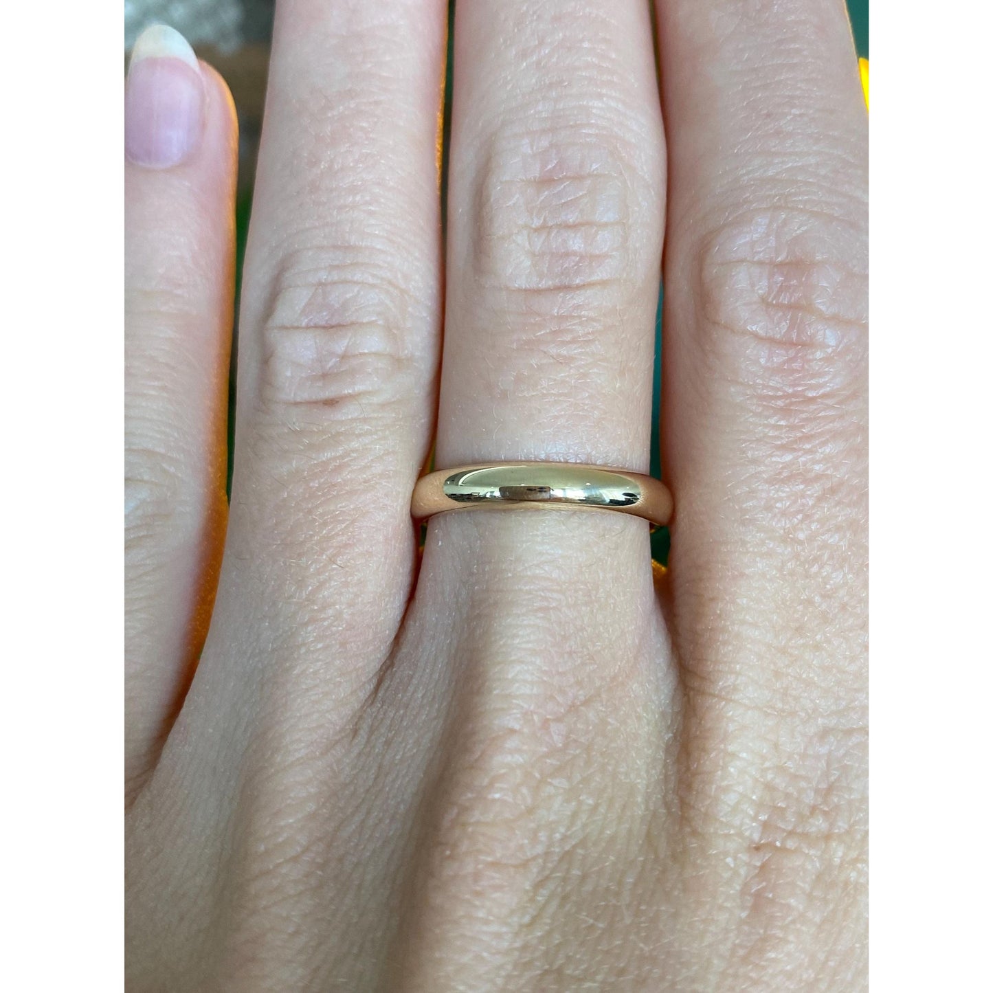 Vintage Solid 14k Yellow Gold Ring Band - Size 7.25