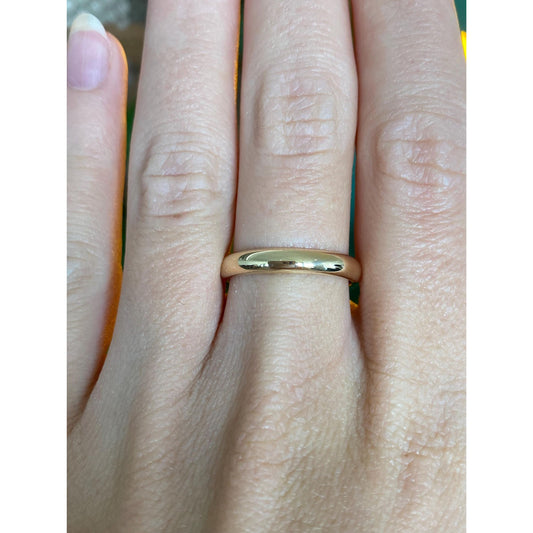 Vintage Solid 14k Yellow Gold Ring Band - Size 7.25