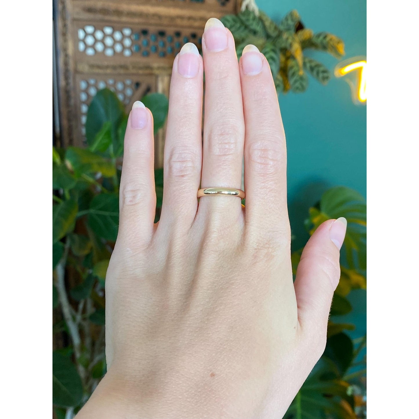 Vintage Solid 14k Yellow Gold Ring Band - Size 7.25