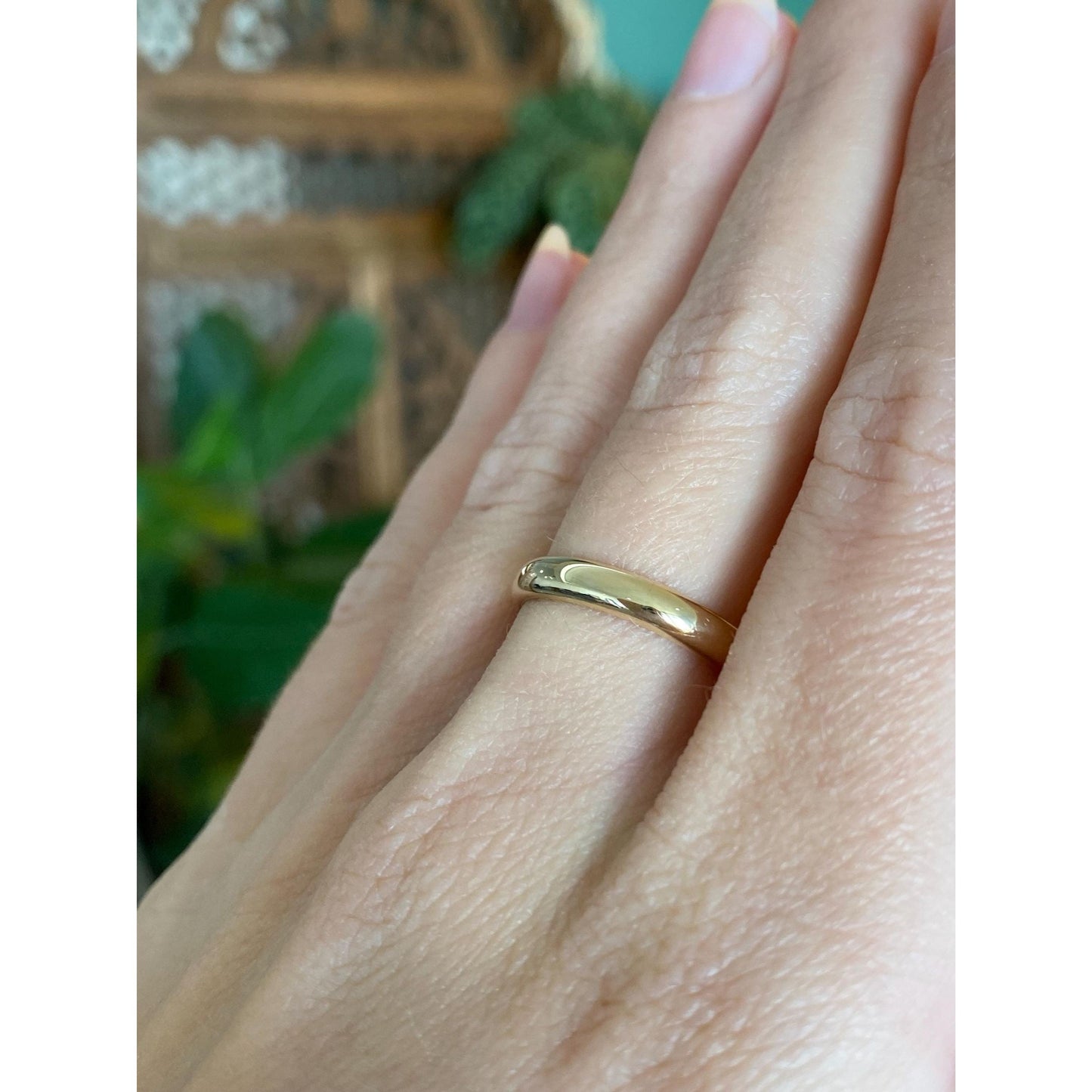 Vintage Solid 14k Yellow Gold Ring Band - Size 7.25