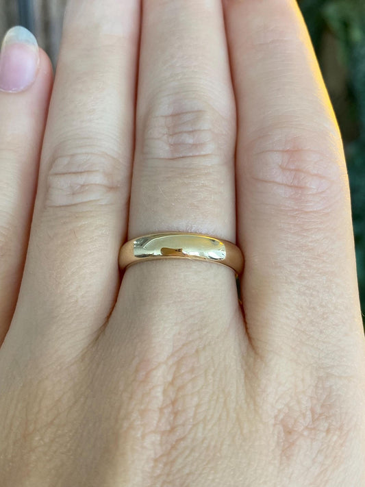 Vintage Solid 14k Yellow Gold Ring Band - Size 7.5