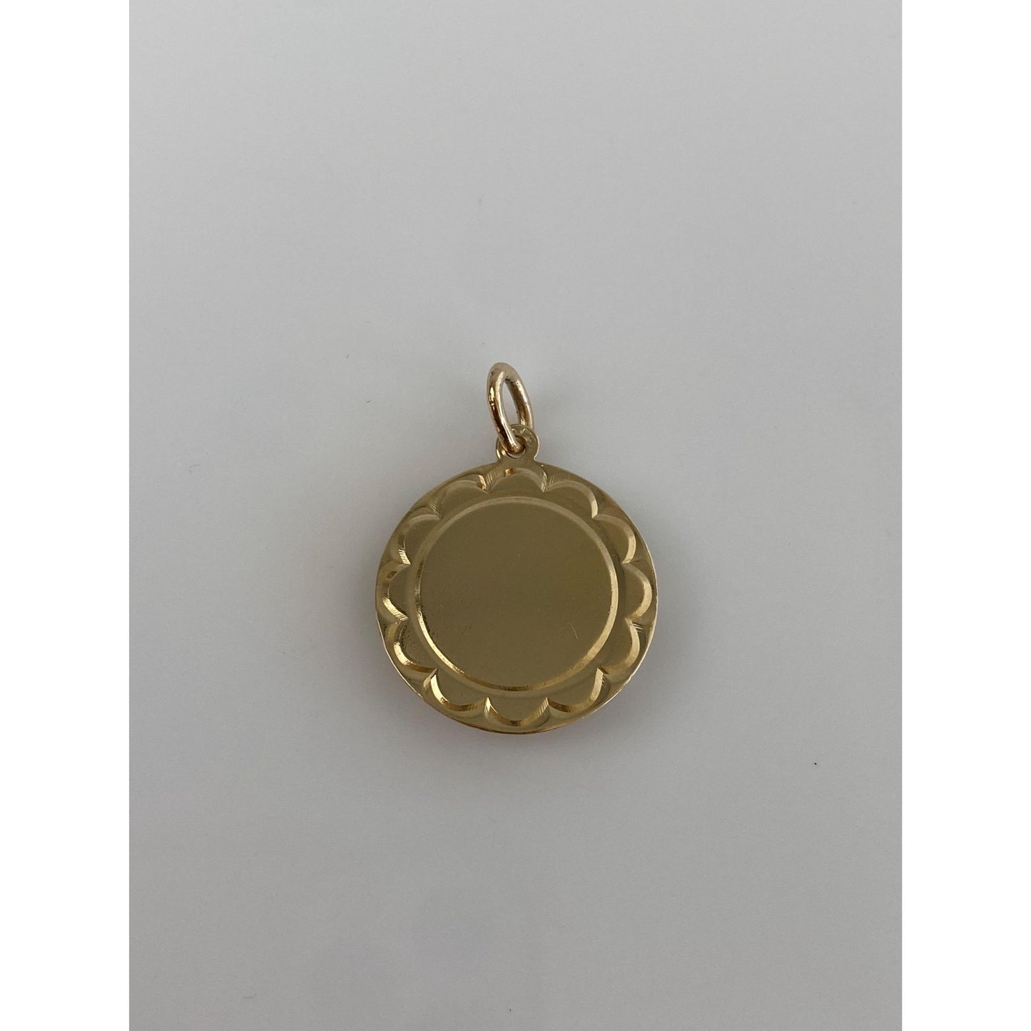 Vintage Solid 14k Yellow Gold Clear Spinel Merry Christmas Charm