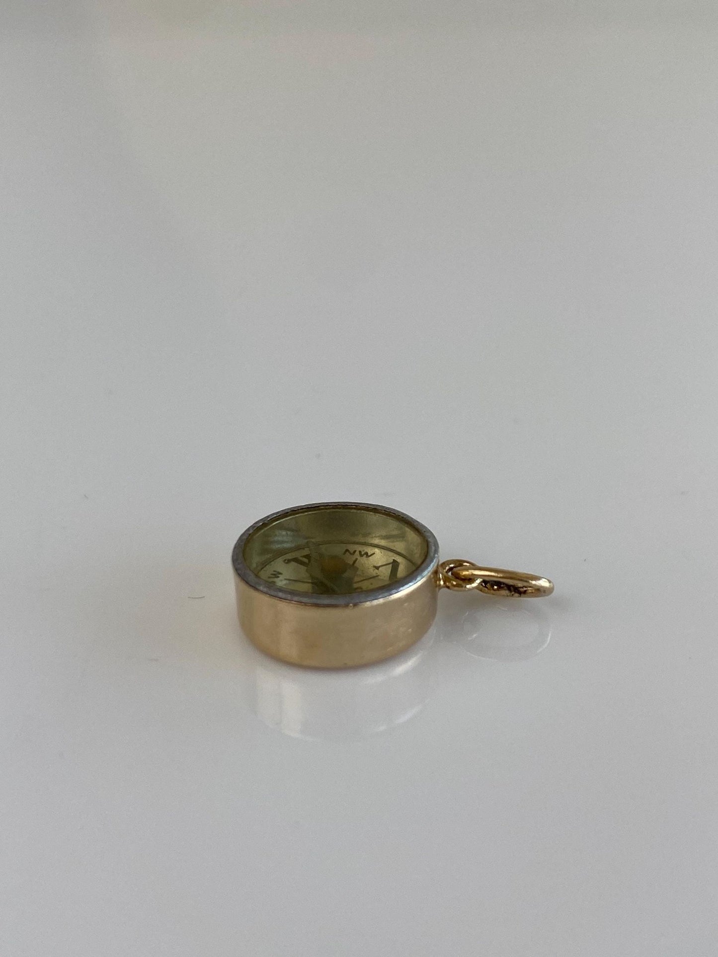 Vintage Solid 14k Yellow Gold Compass Charm
