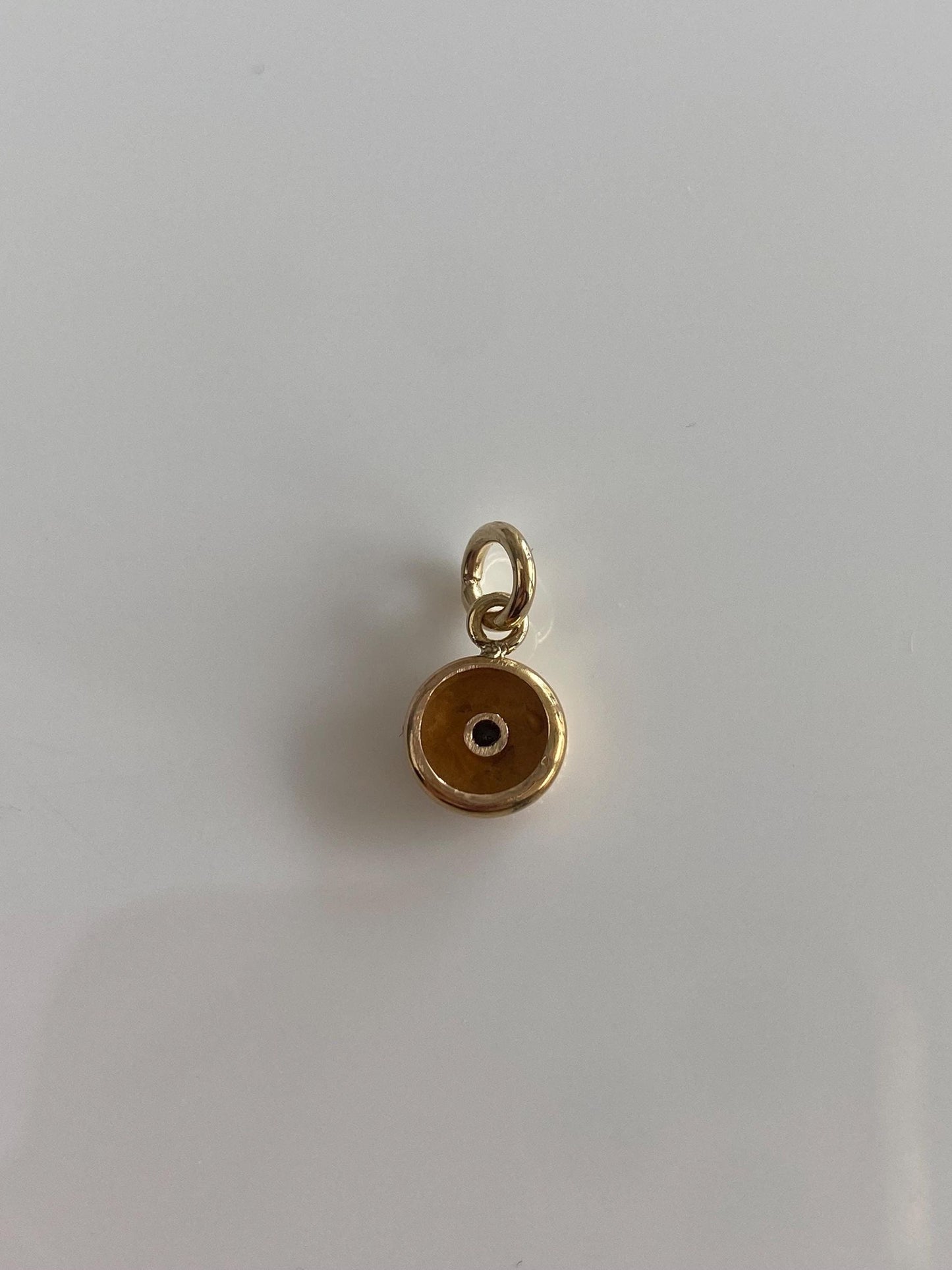 Vintage Solid 14k Yellow Gold Initial 'M' Little Cufflink Conversion Charm
