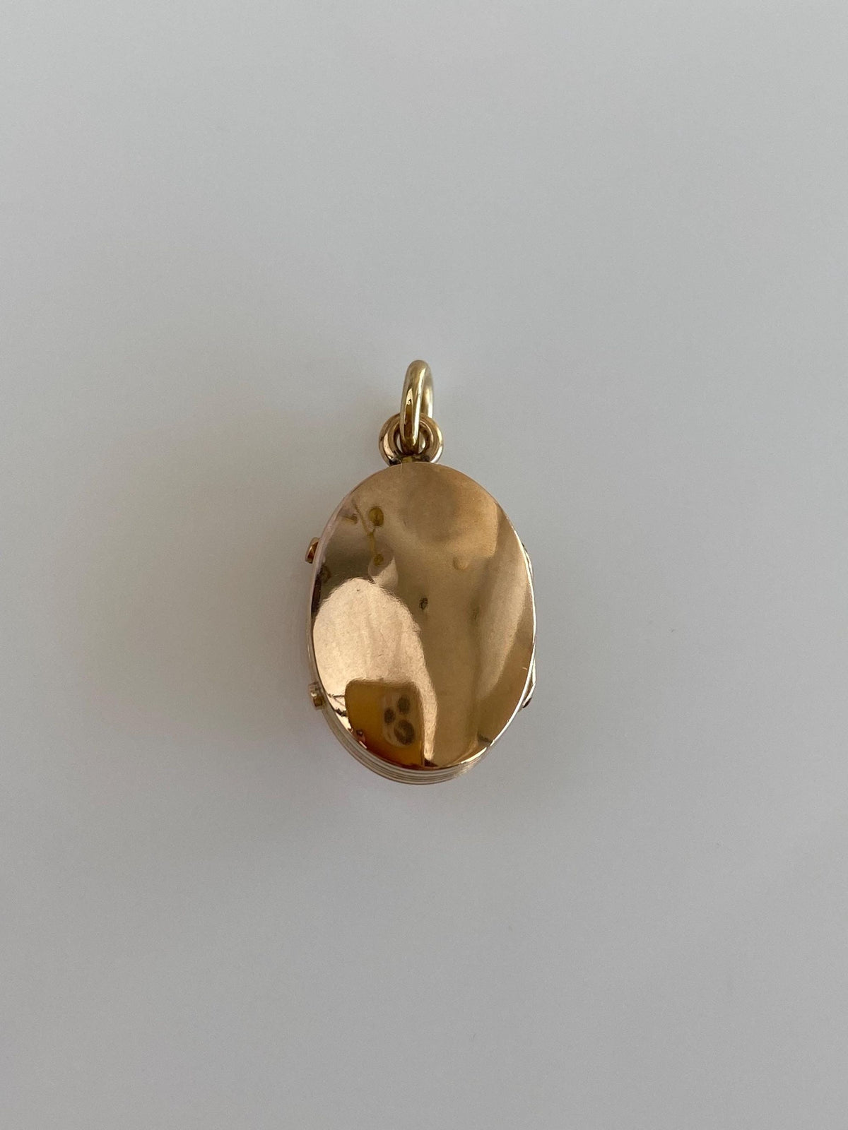 Vintage Solid 10k Rosey Gold Star Set Diamond Locket Charm