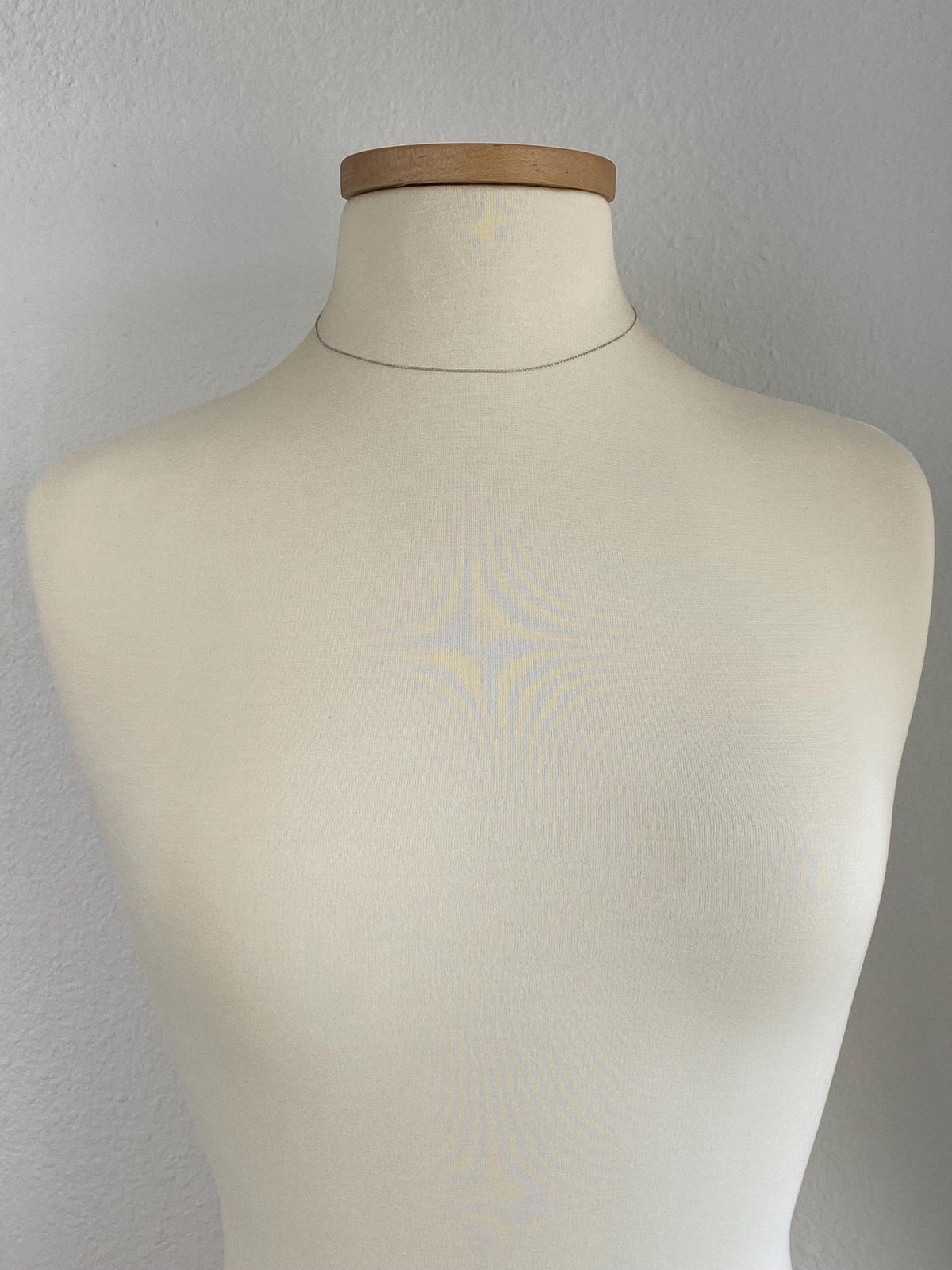 Vintage Solid 14k White Gold Dainty Rolo Chain Necklace - 16 inches