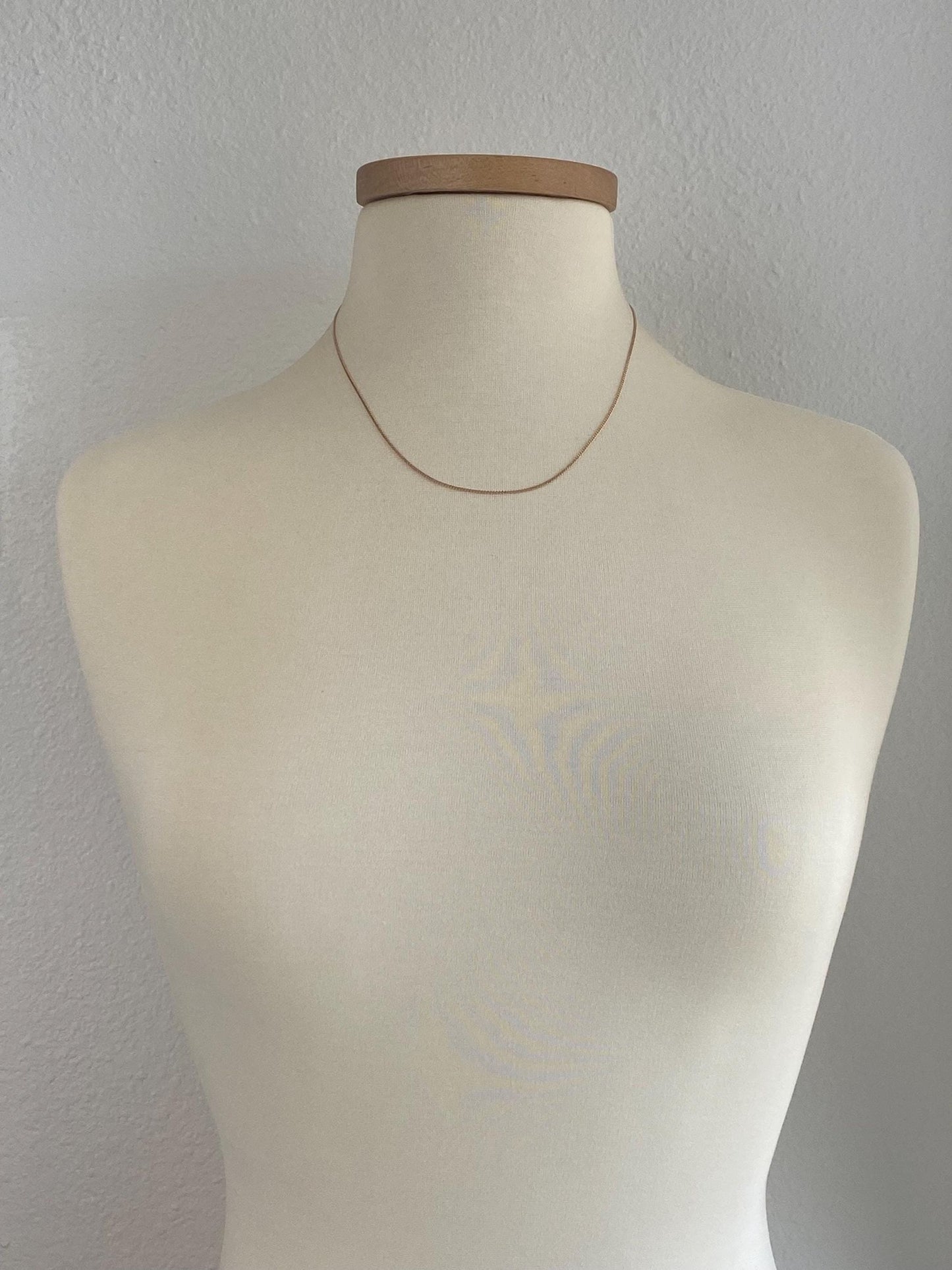 Vintage Solid 14k Yellow Gold Curb Chain Necklace - 18.75 inches