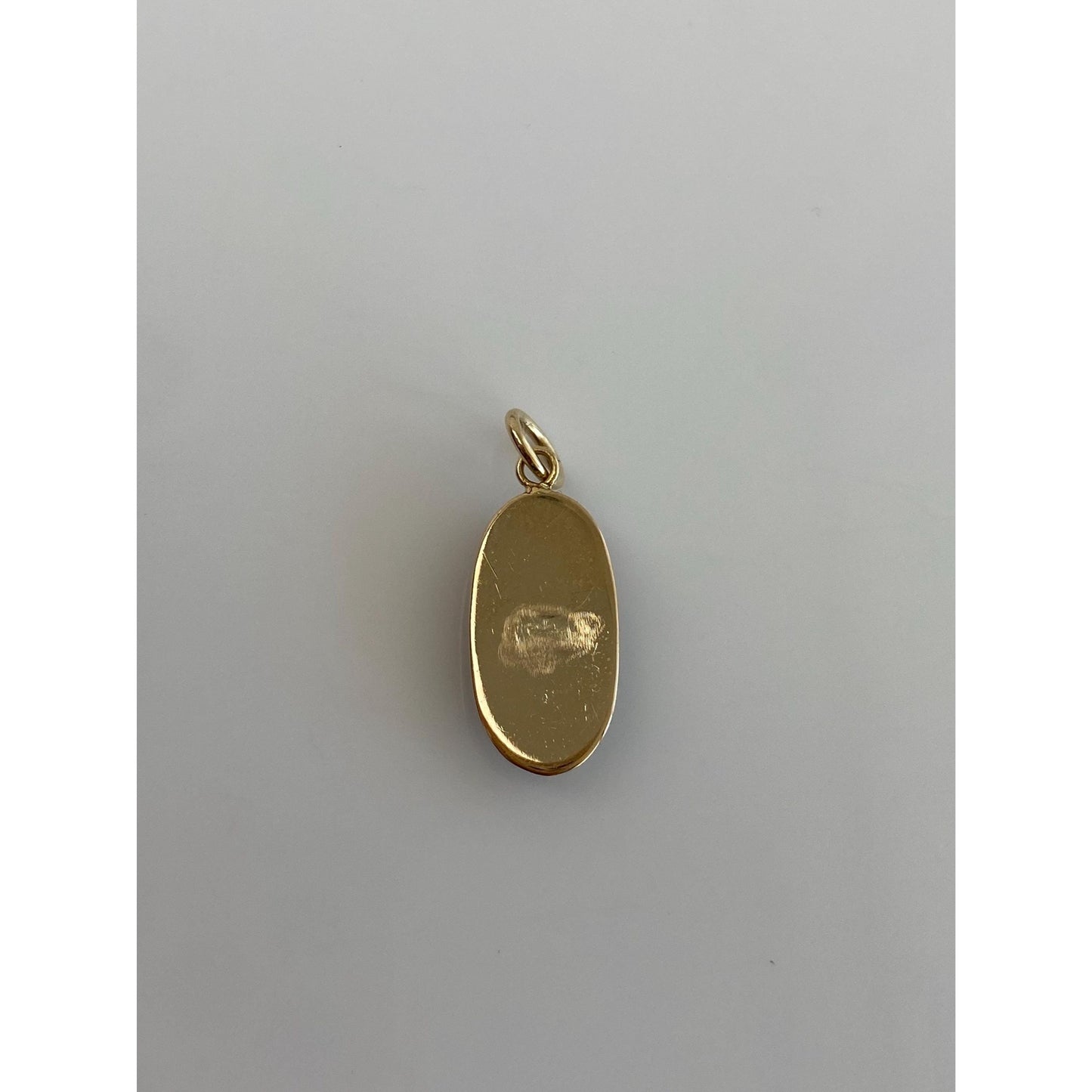 Vintage Solid 14k Yellow Gold Agate Charm