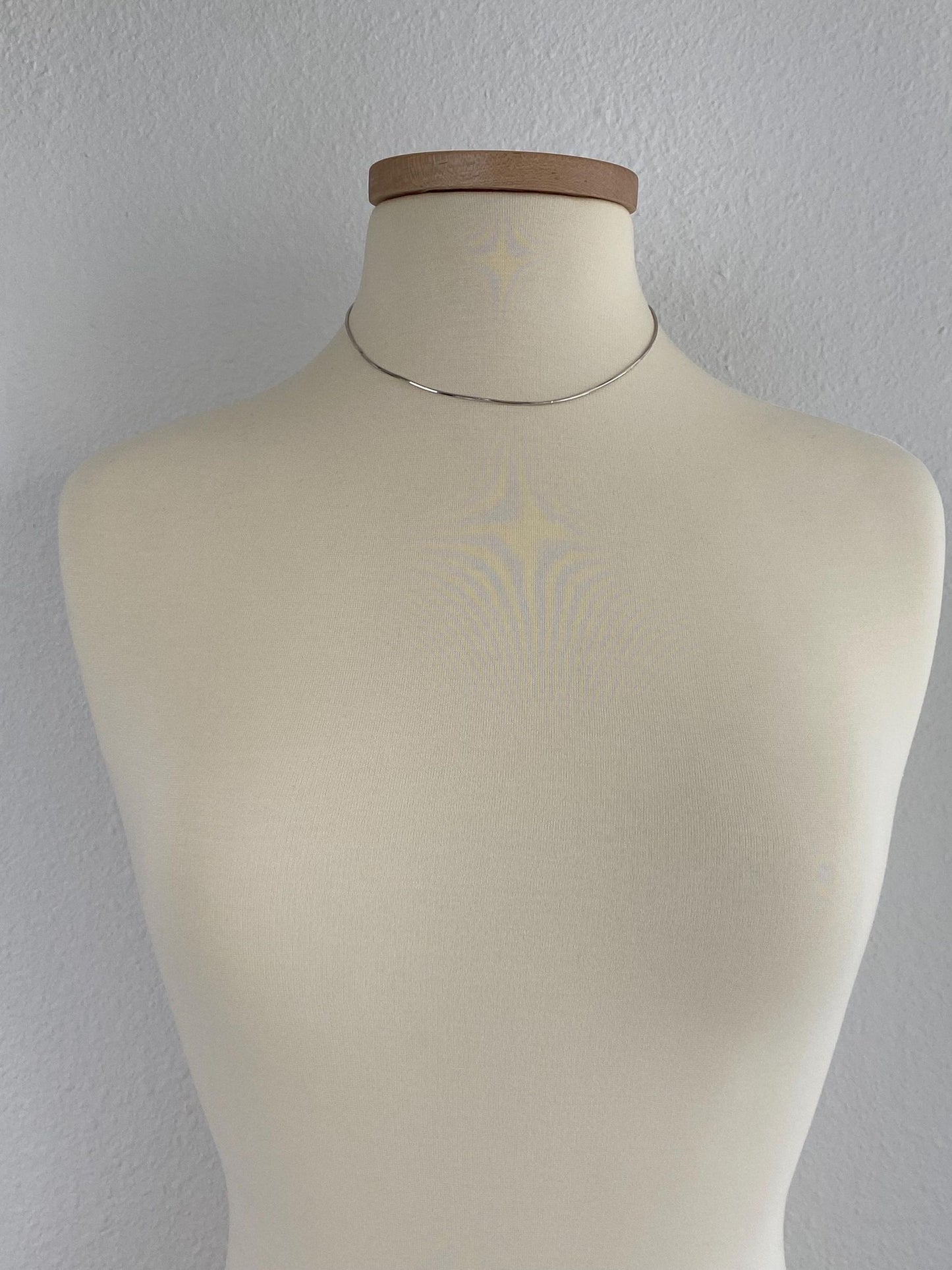 Vintage Solid 14k White Gold Square Snake Chain Necklace - 16.25 inches