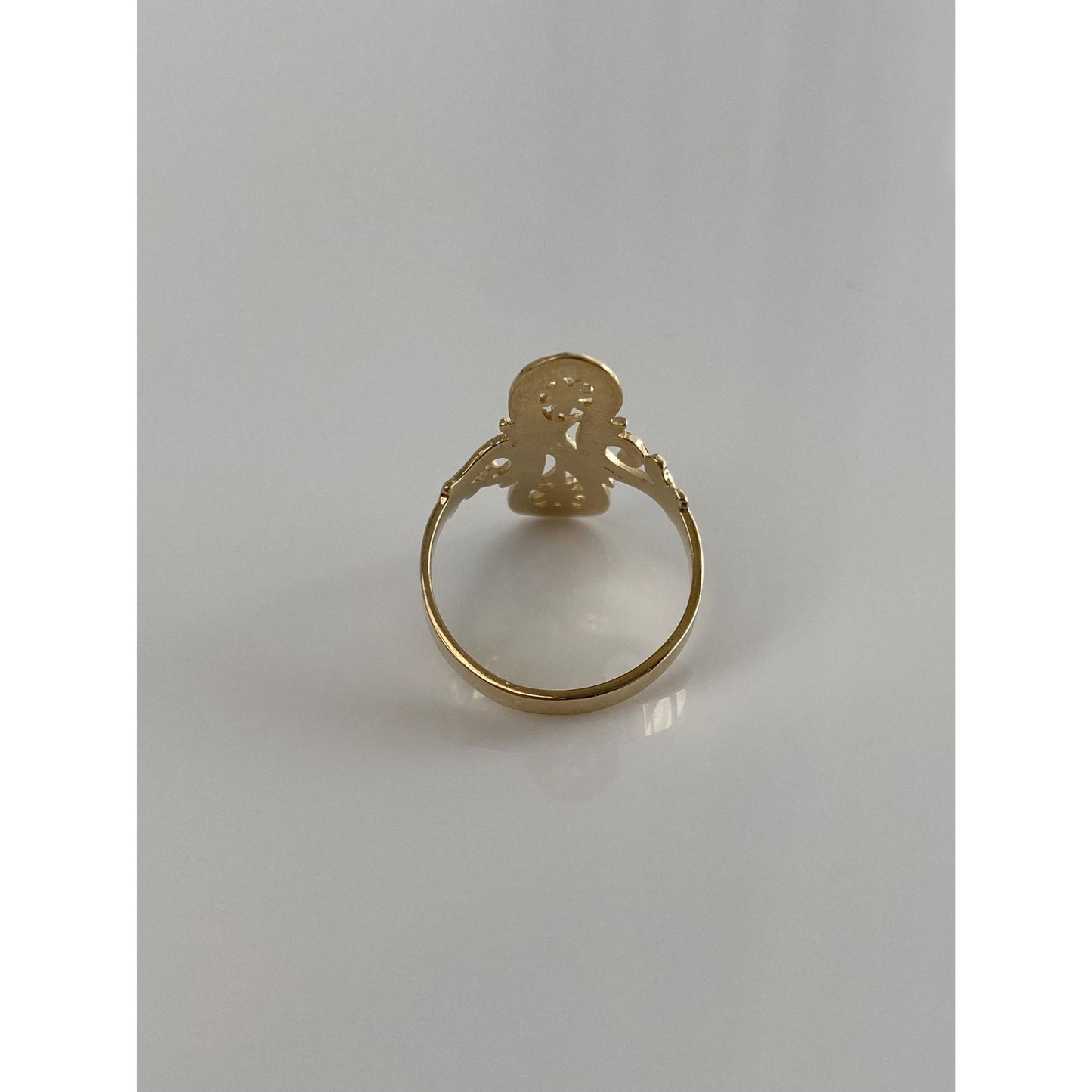 Vintage Solid 10k Yellow Gold Diamond Cut Ring - Size 6
