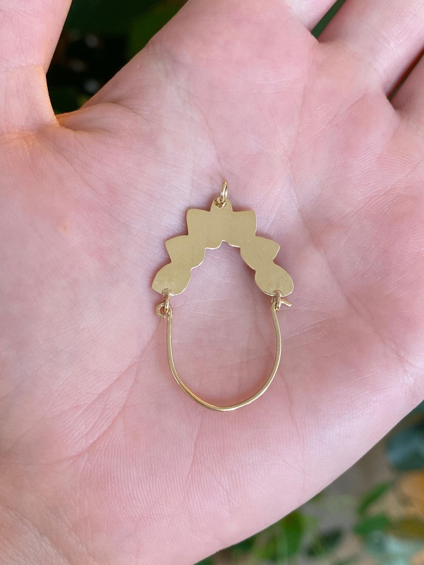 Vintage Solid 14k Yellow Gold Charm Holder Charm