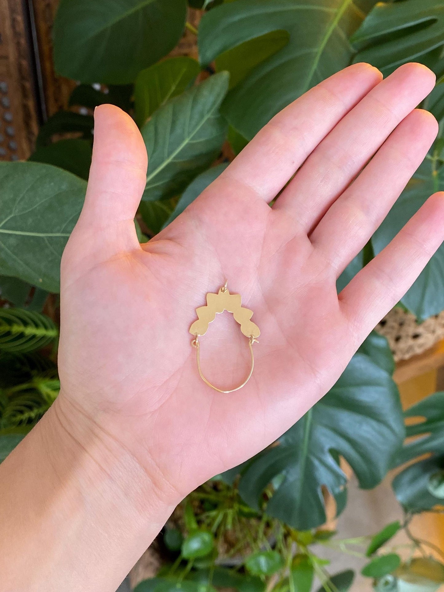 Vintage Solid 14k Yellow Gold Charm Holder Charm