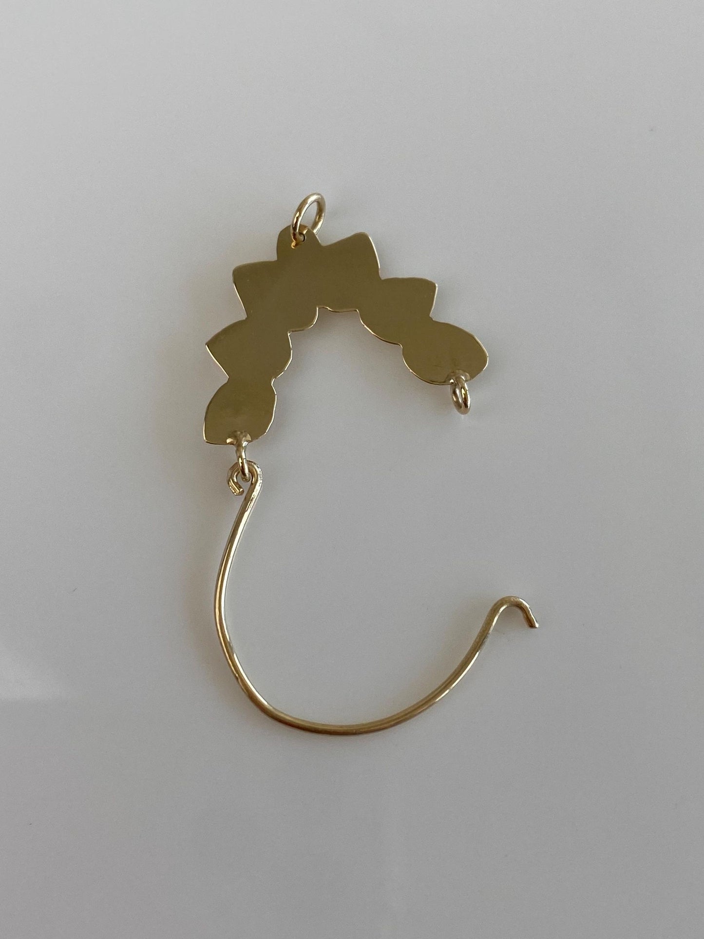 Vintage Solid 14k Yellow Gold Charm Holder Charm