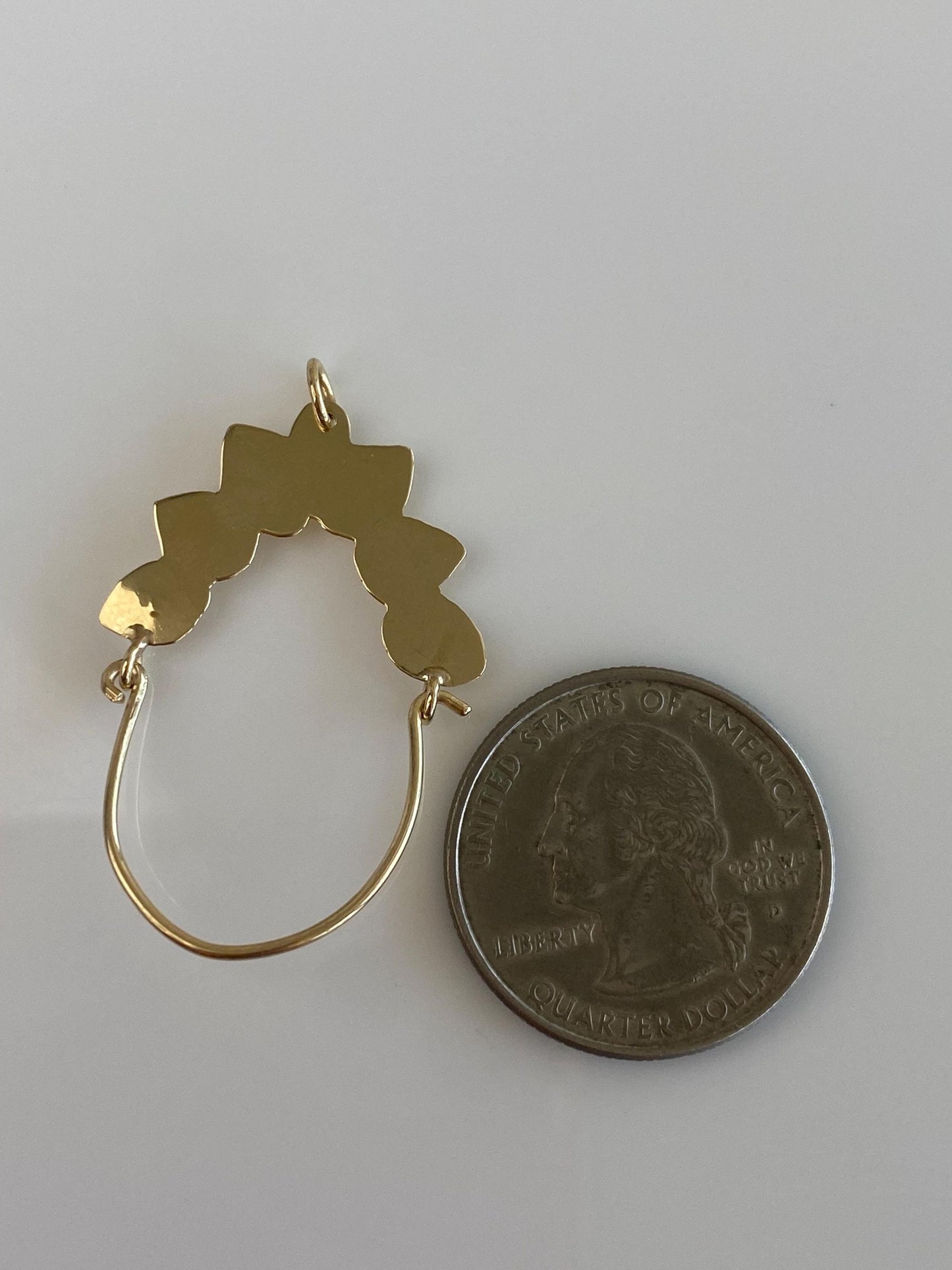 Vintage Solid 14k Yellow Gold Charm Holder Charm