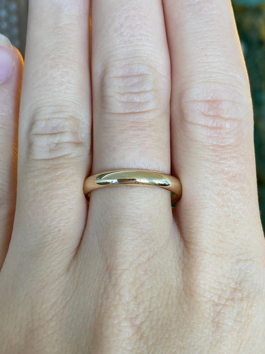 Vintage Solid 14k Yellow Gold Ring Band - Size 10