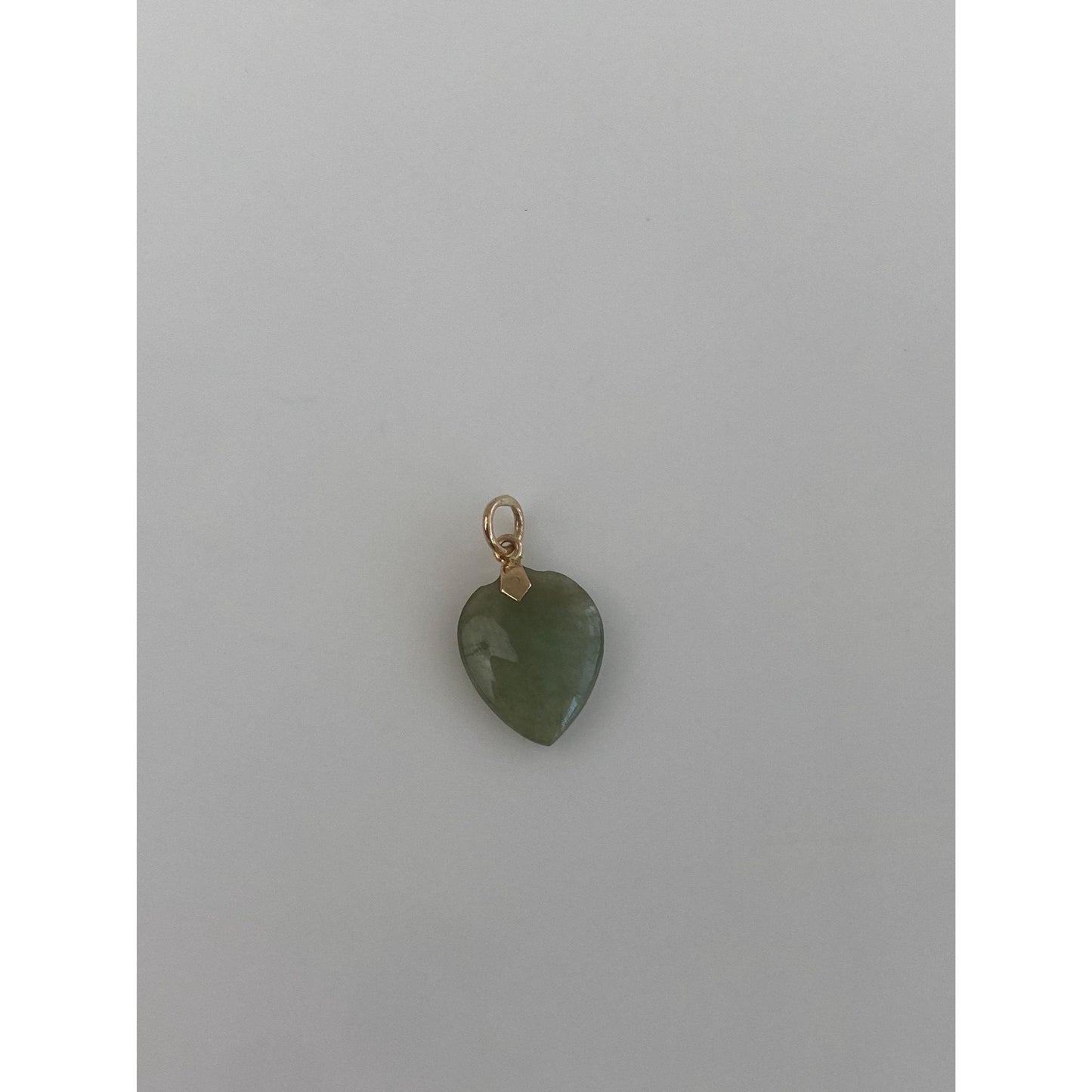 Vintage Solid 14k Yellow Gold Little Jade Charm