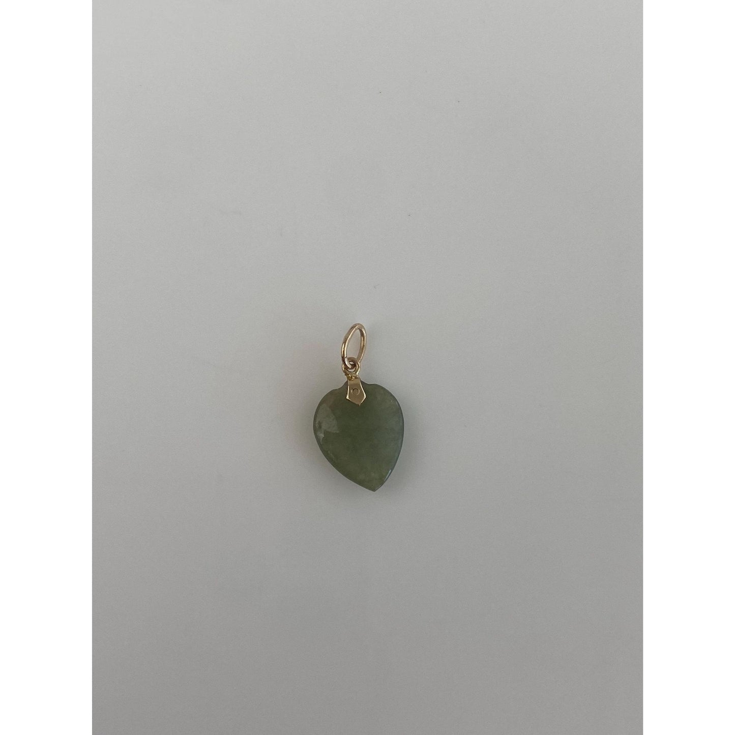 Vintage Solid 14k Yellow Gold Little Jade Charm