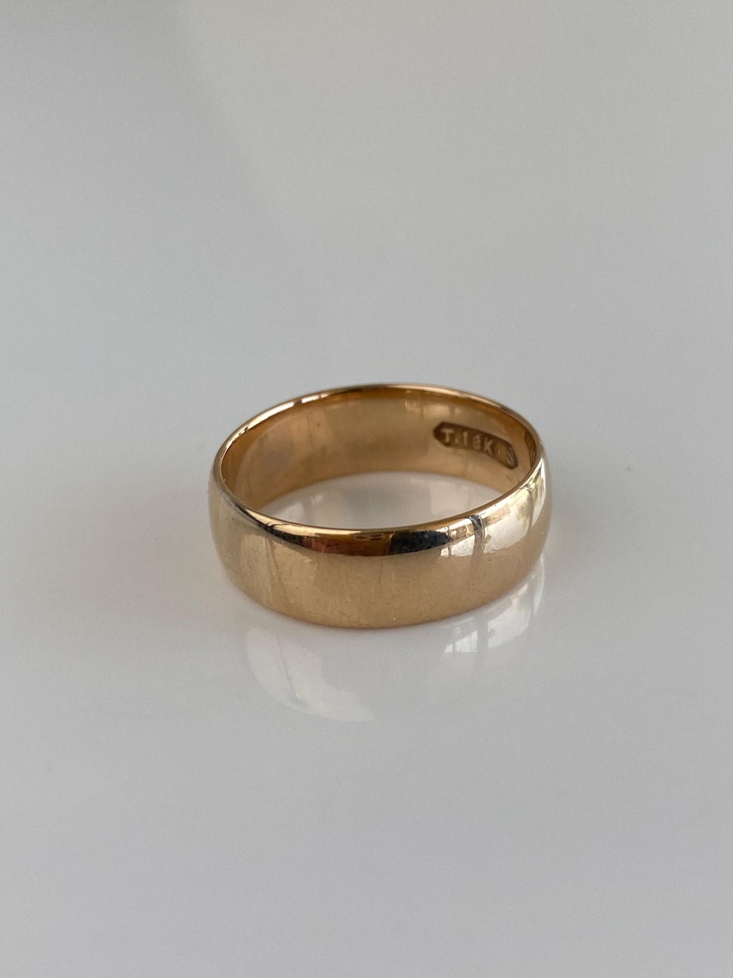 Vintage Solid 14k Rosey Gold Ring Band - Size 9
