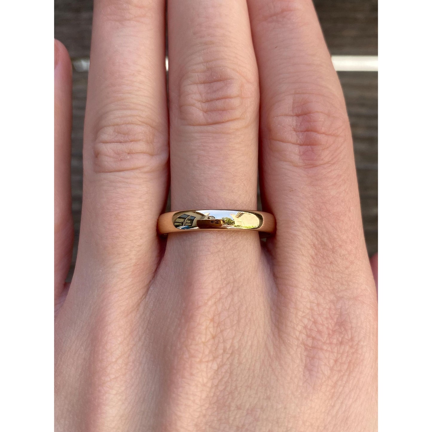 Vintage Solid 14k Yellow Gold Ring Band - Size 11.25