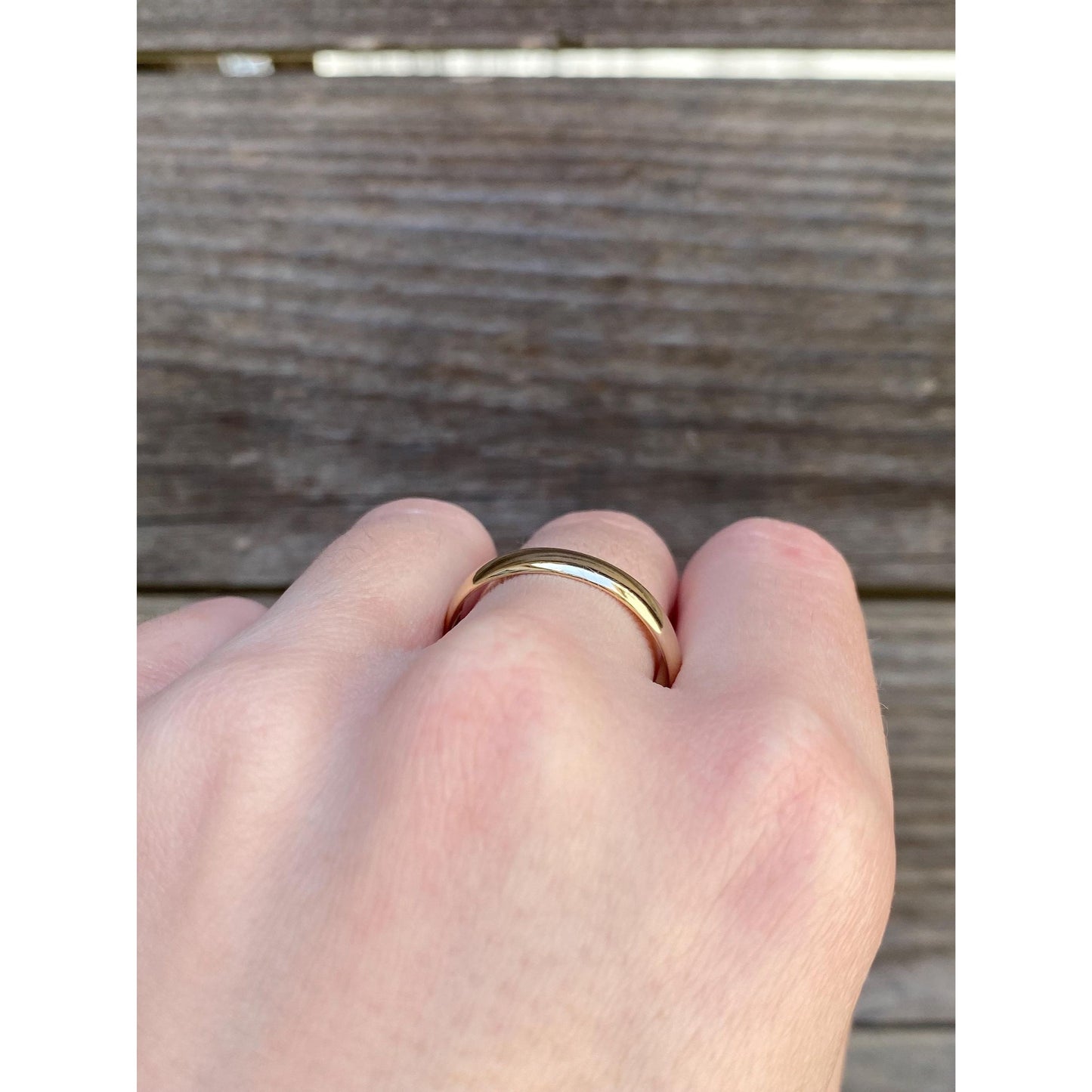 Vintage Solid 14k Yellow Gold Ring Band - Size 11.25