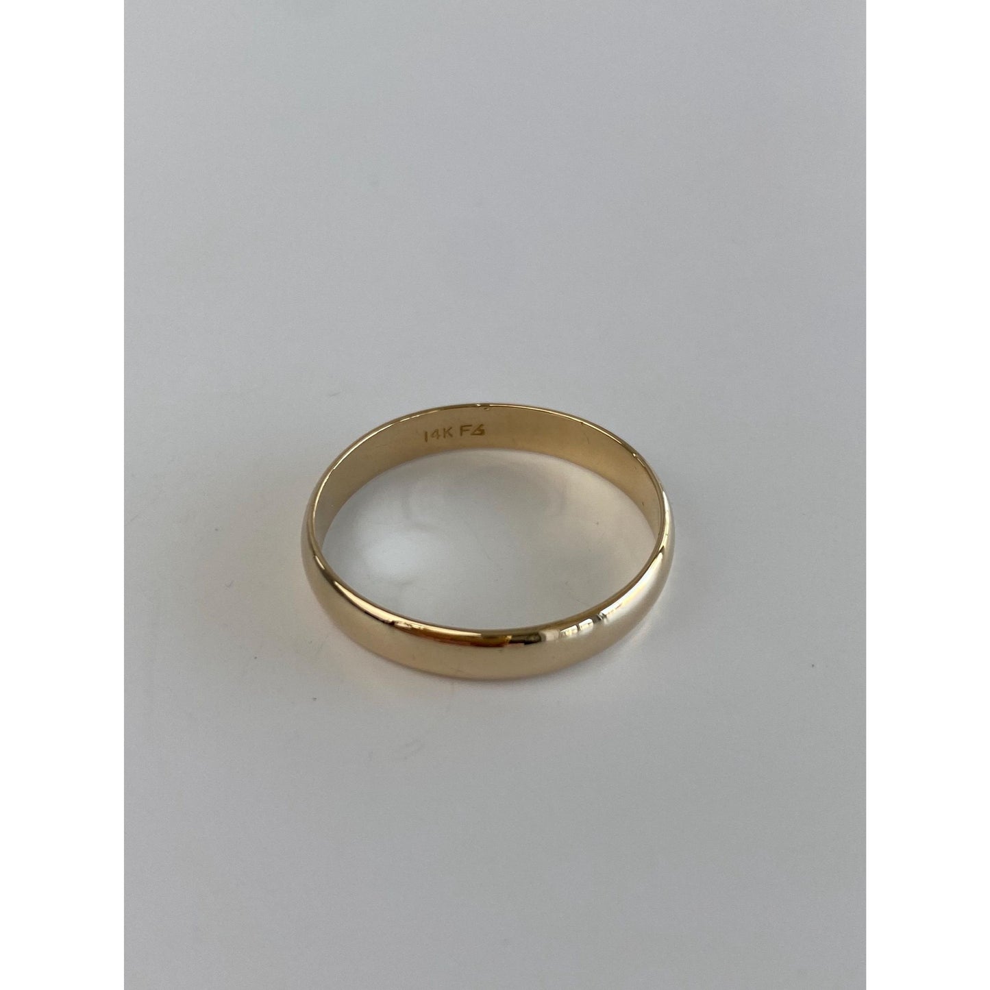 Vintage Solid 14k Yellow Gold Ring Band - Size 11.25