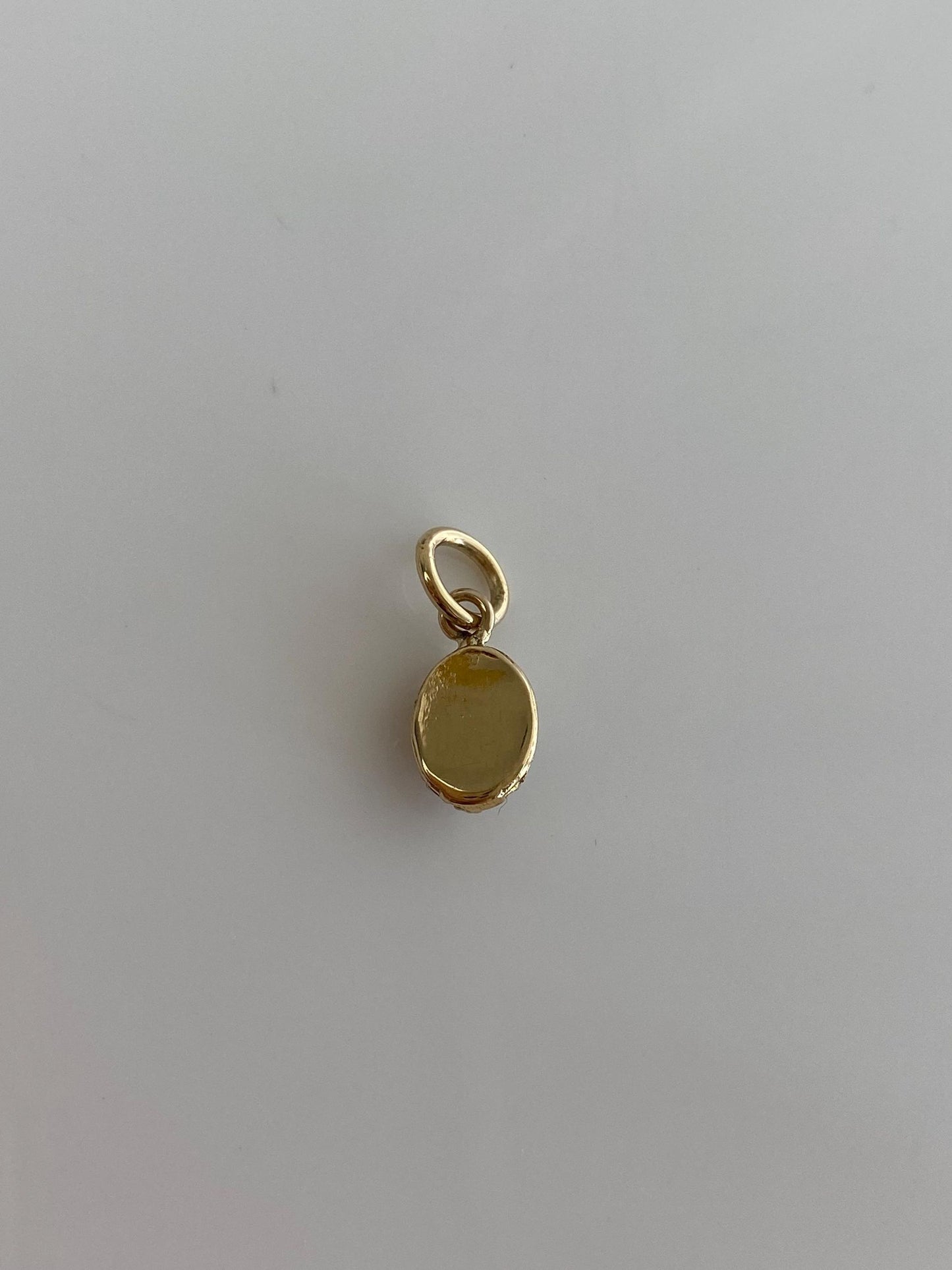 Vintage Solid 14k Yellow Gold Opal Charm