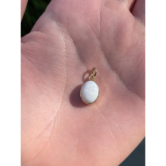 Vintage Solid 10k Yellow Gold Opal Stick Pin Conversion Charm