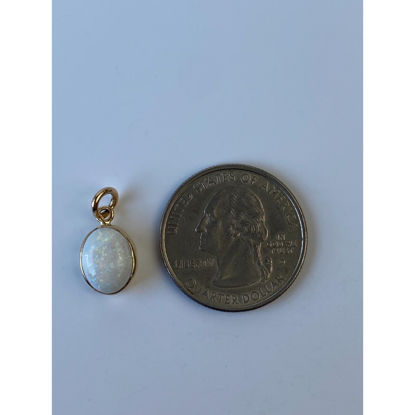 Vintage Solid 10k Yellow Gold Opal Stick Pin Conversion Charm