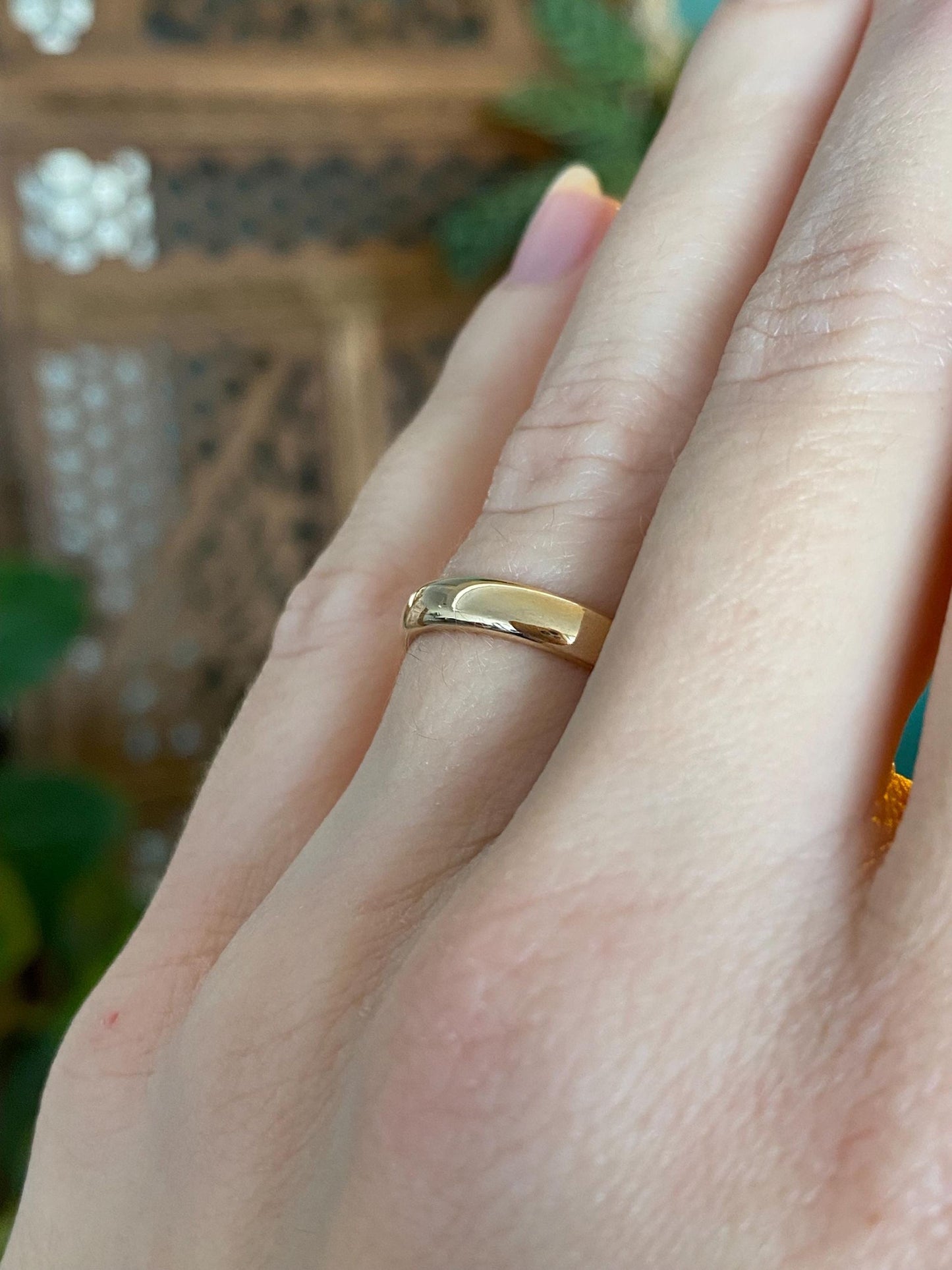 Vintage Solid 14k Yellow Gold Ring Band - Size 6