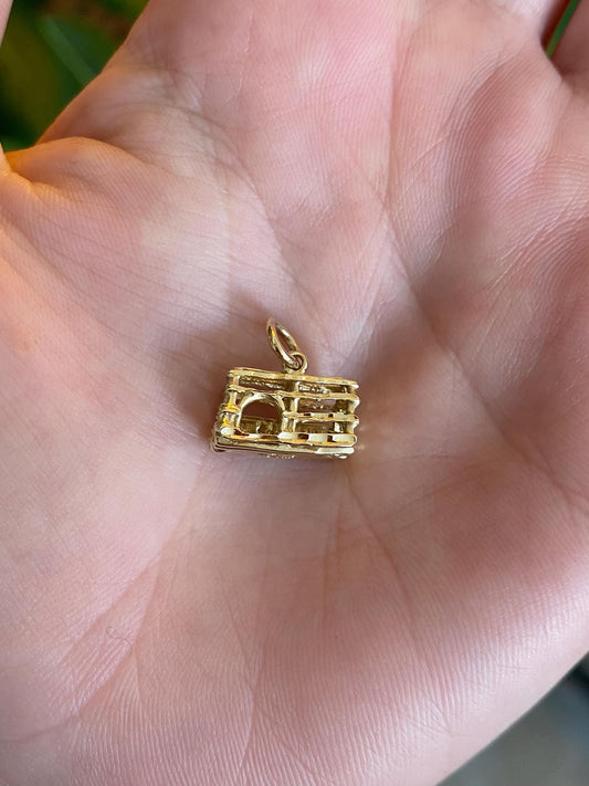 Vintage Solid 14k Yellow Gold Lobster Trap Charm