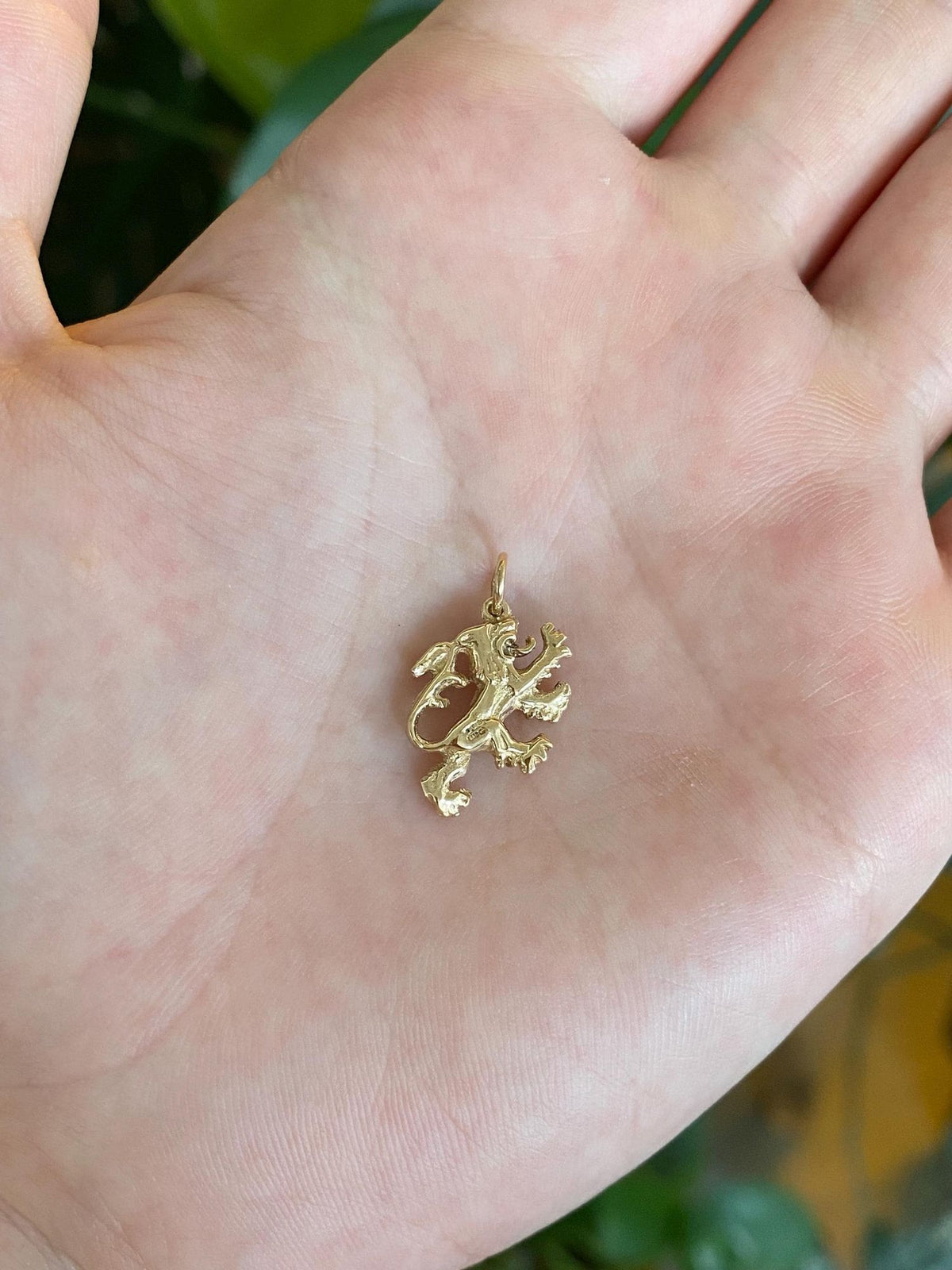 Vintage Solid 14k Yellow Gold Griffin Charm