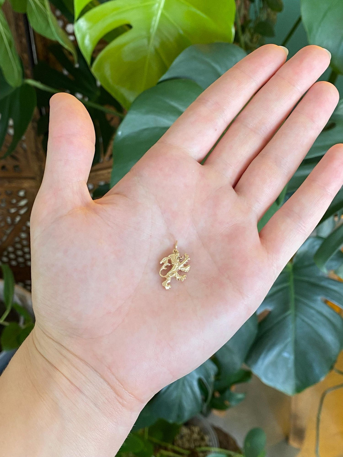 Vintage Solid 14k Yellow Gold Griffin Charm