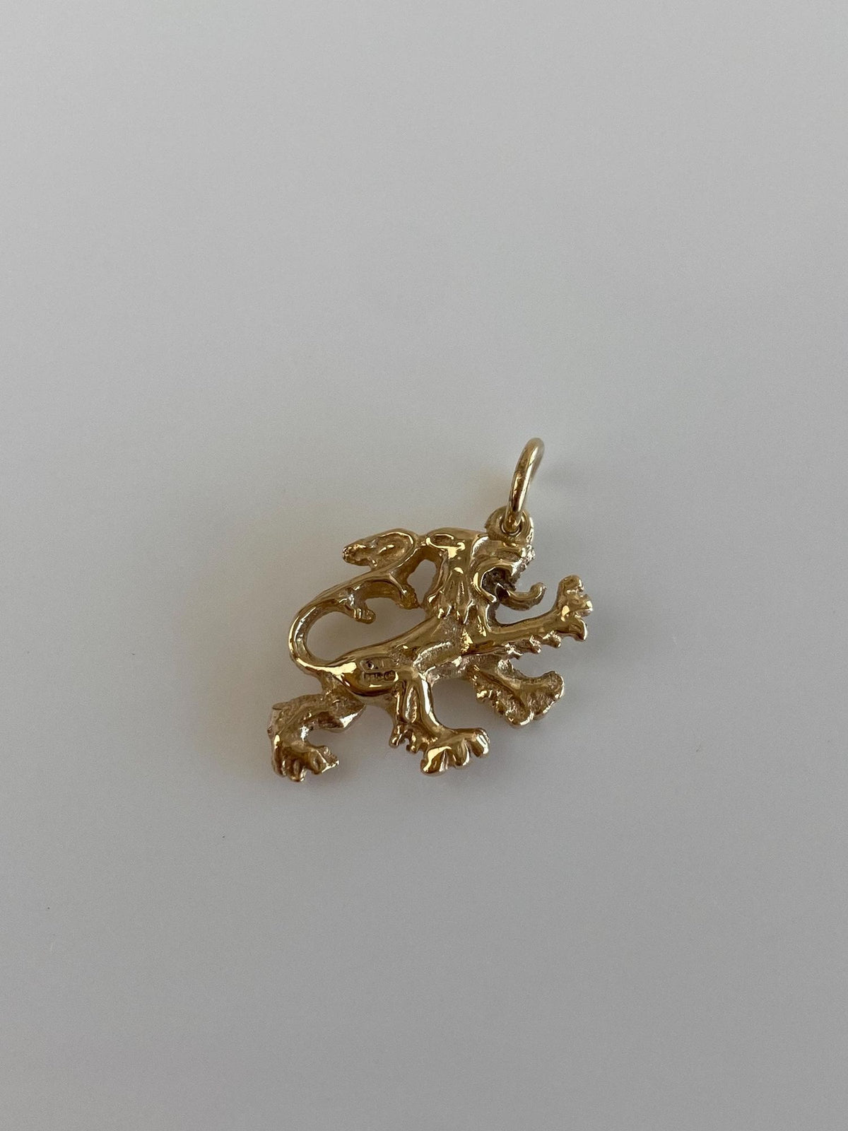 Vintage Solid 14k Yellow Gold Griffin Charm
