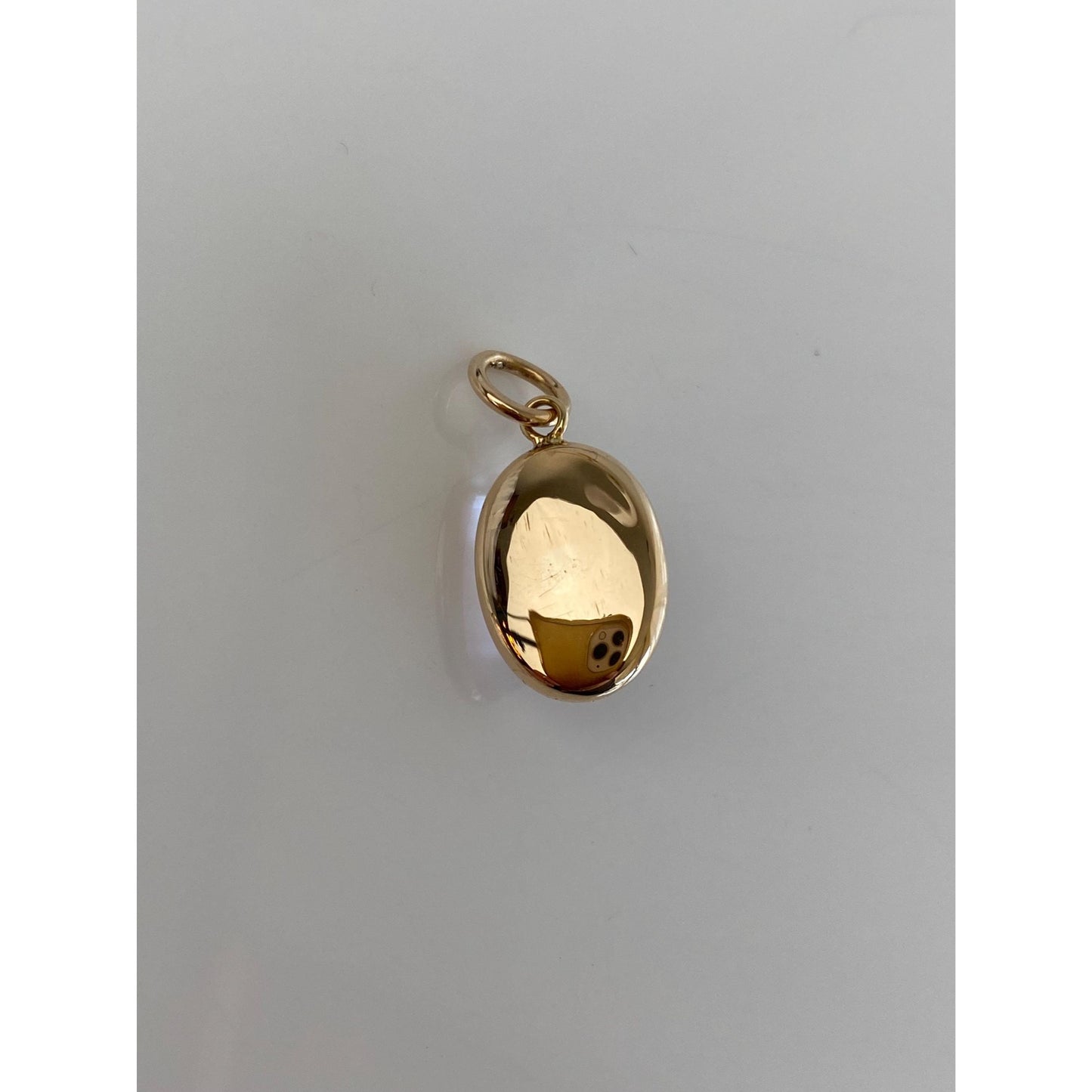 Solid 14k Yellow Gold Purple Quartz Cufflink Conversion Charm