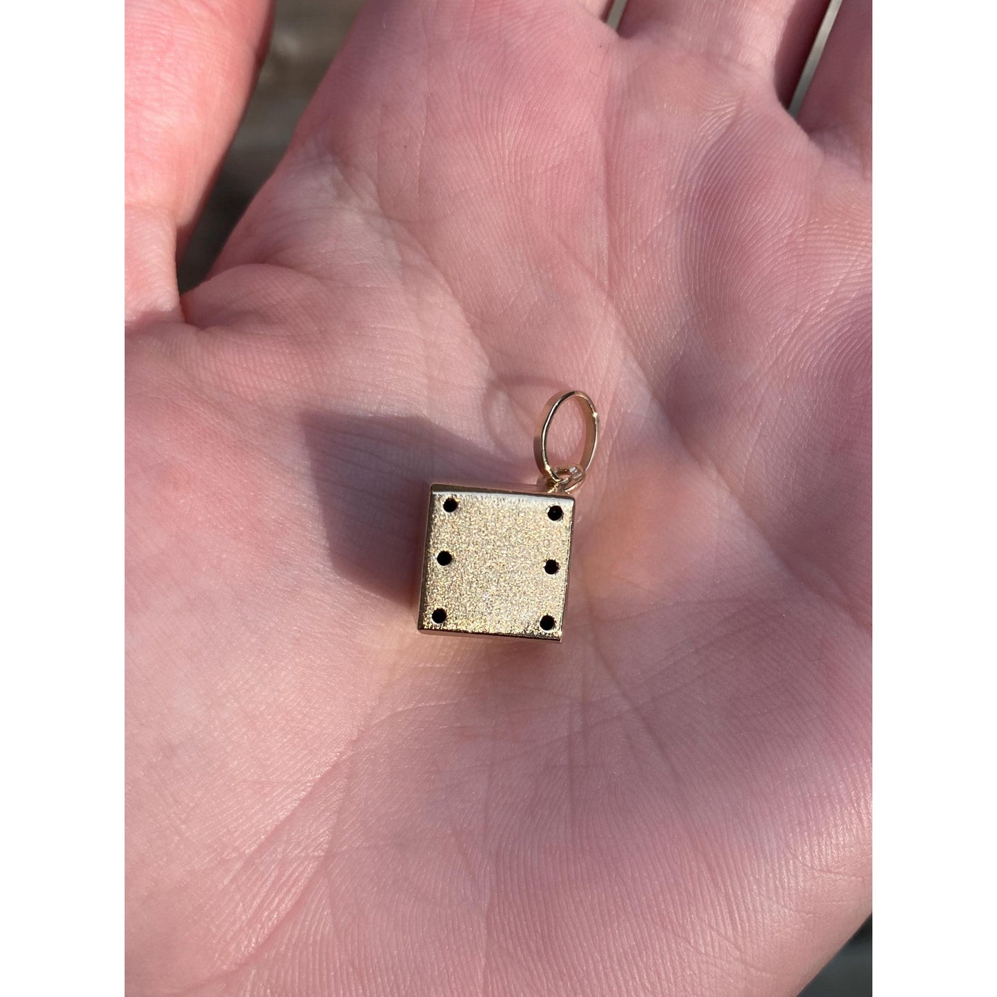 Vintage 14k Yellow Gold Die Dice Charm