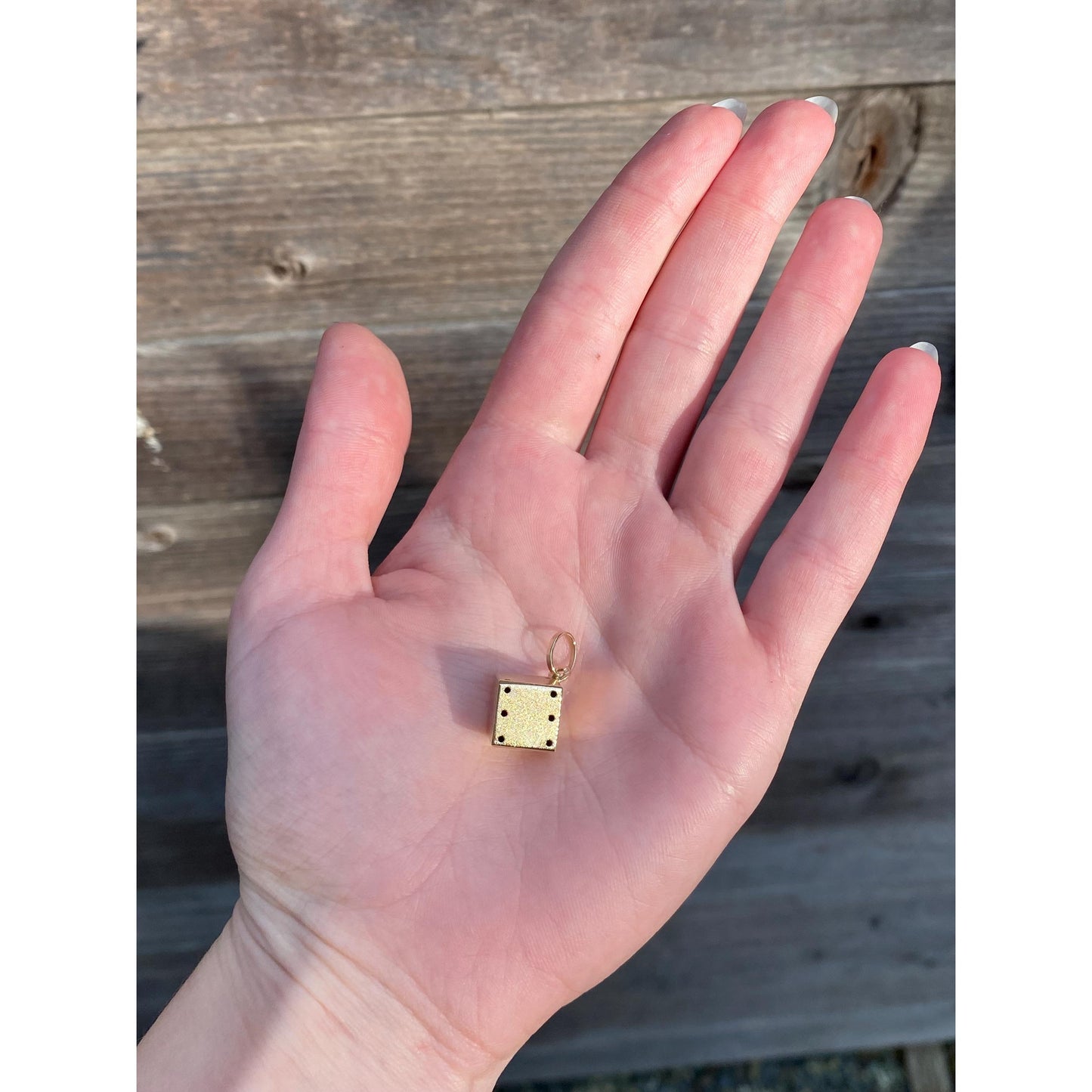 Vintage 14k Yellow Gold Die Dice Charm