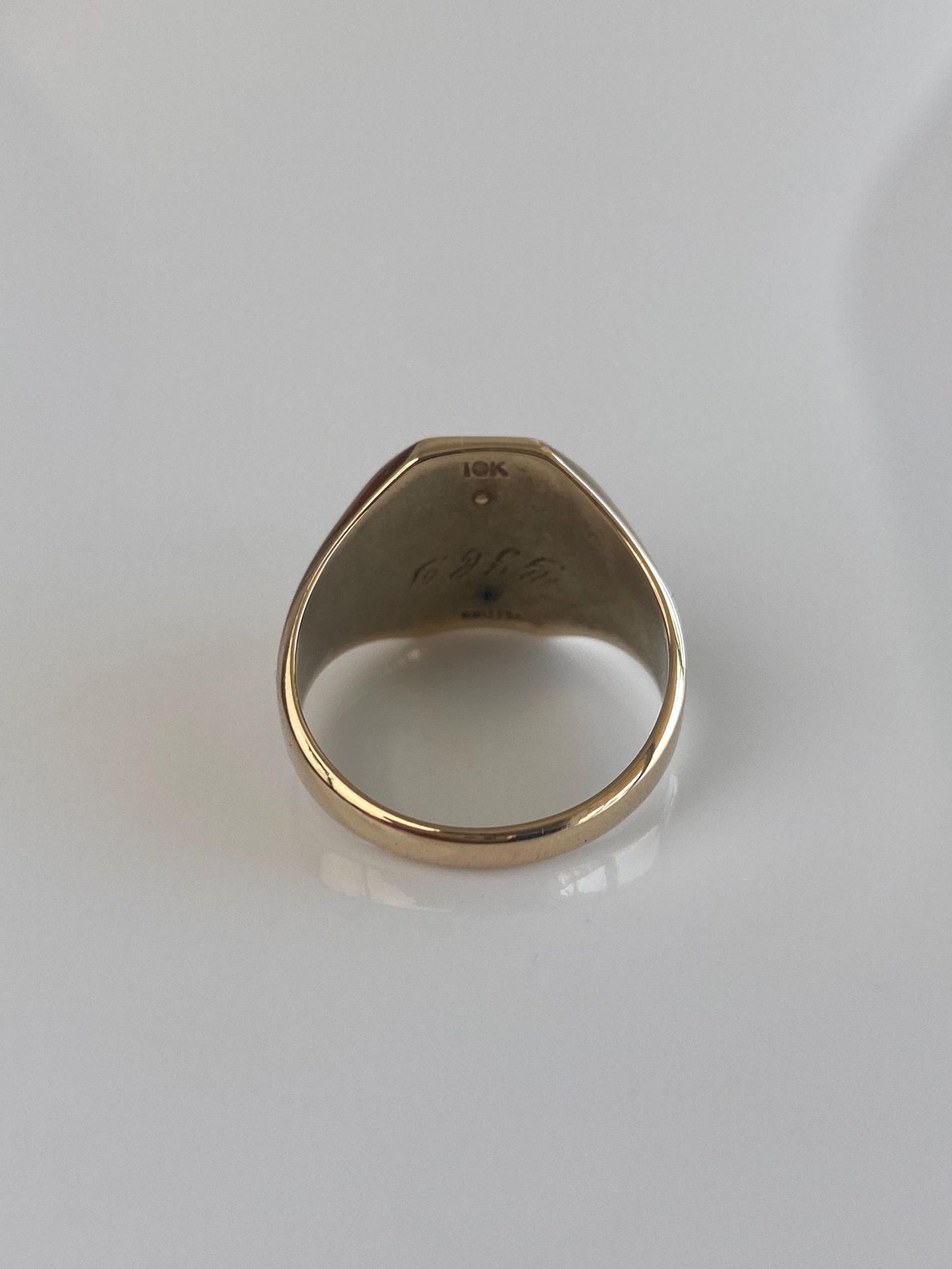 Vintage Solid 10k Yellow Gold 1950 Class Ring - Size 7.75