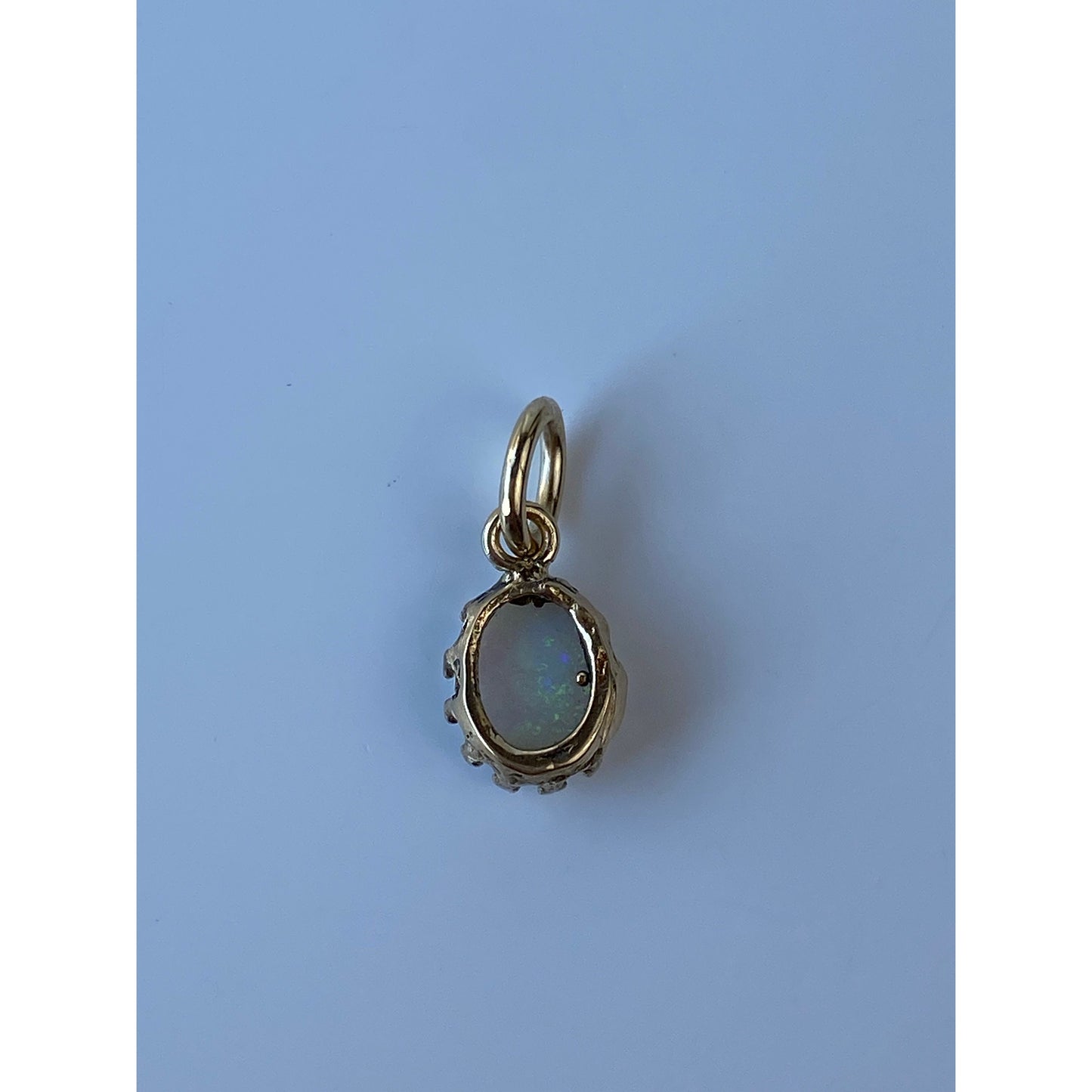 Vintage Solid 14k Yellow Gold Opal Charm