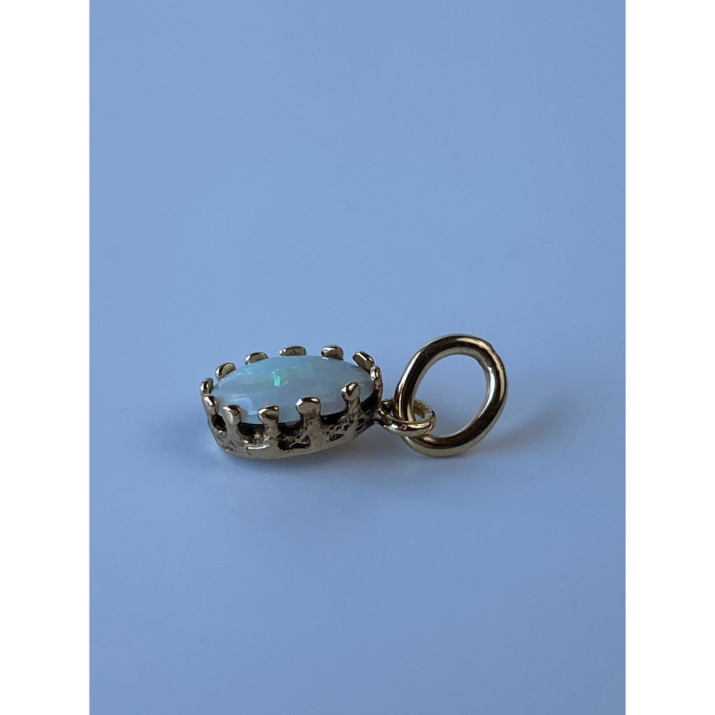 Vintage Solid 14k Yellow Gold Opal Charm