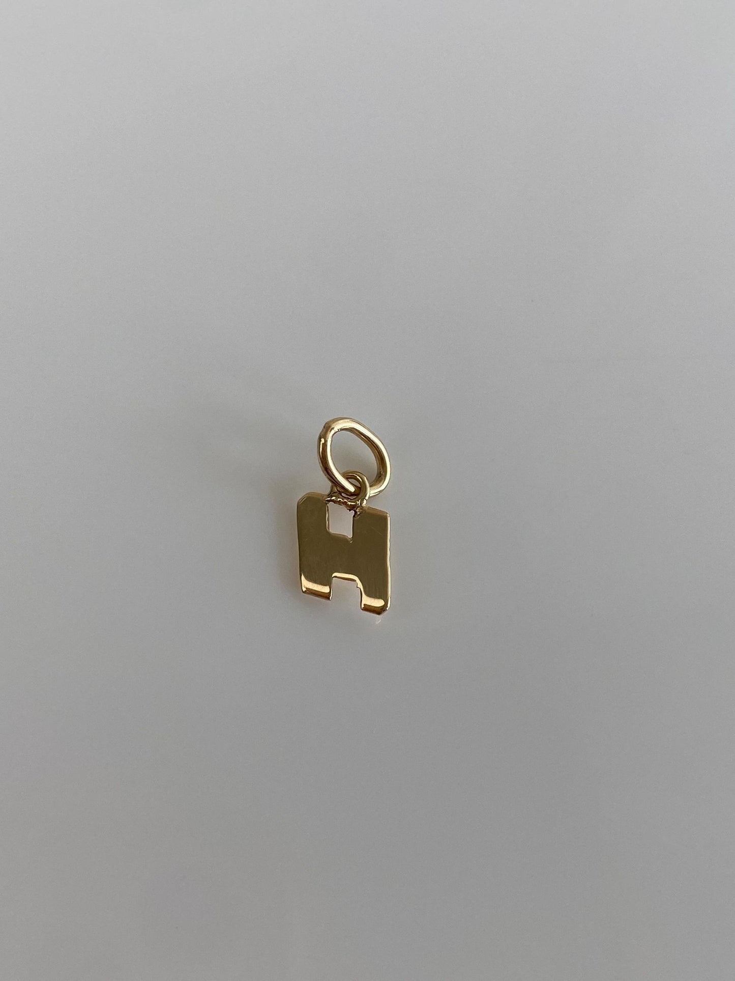 Vintage Solid 14k Yellow Gold Initial "H" Charm