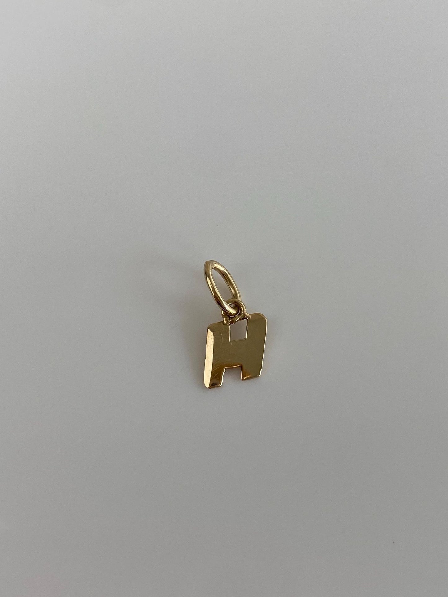 Vintage Solid 14k Yellow Gold Initial "H" Charm