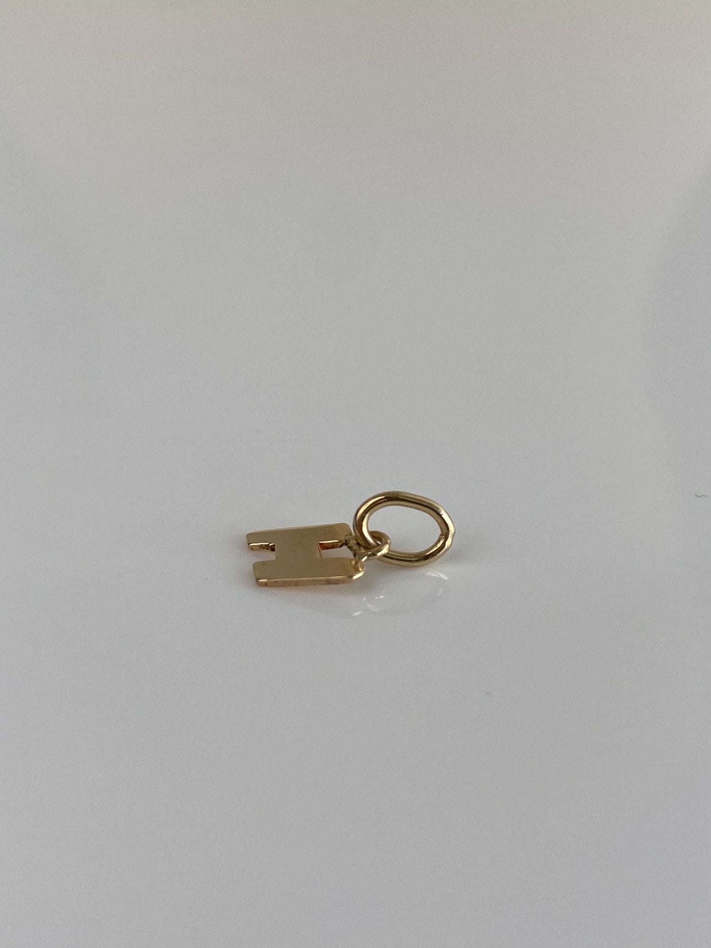 Vintage Solid 14k Yellow Gold Initial "H" Charm