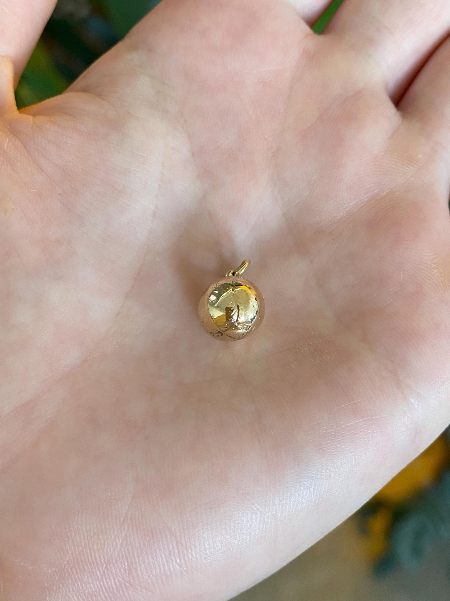 Vintage 10k Yellow Gold Baseball Charm
