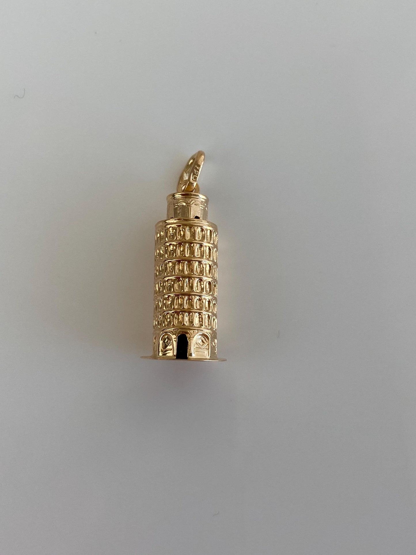 Vintage 18k Yellow Gold Leaning Tower of Pisa Charm