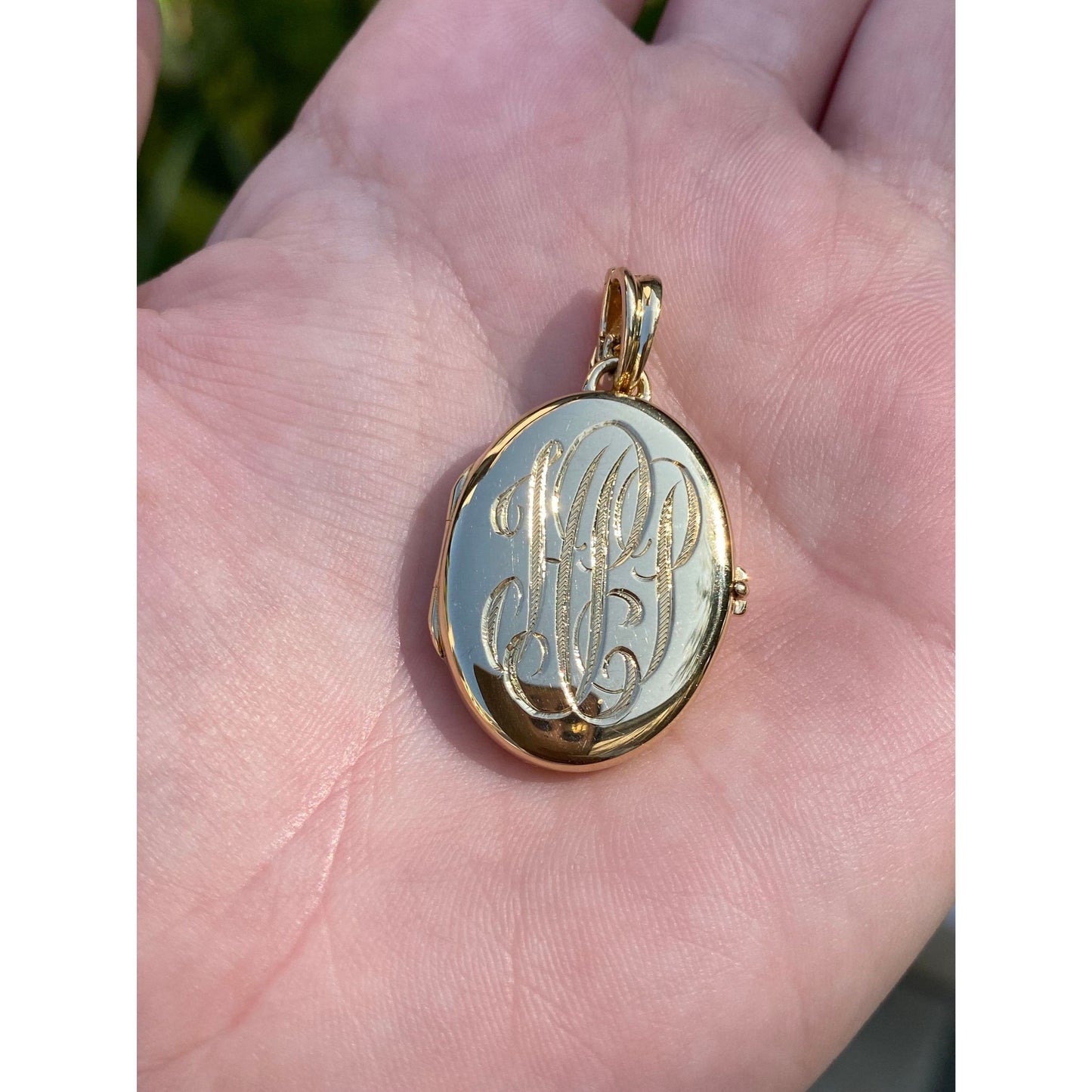 Vintage Solid 18k Yellow Gold Tiffany & Co. Monogram Locket Charm