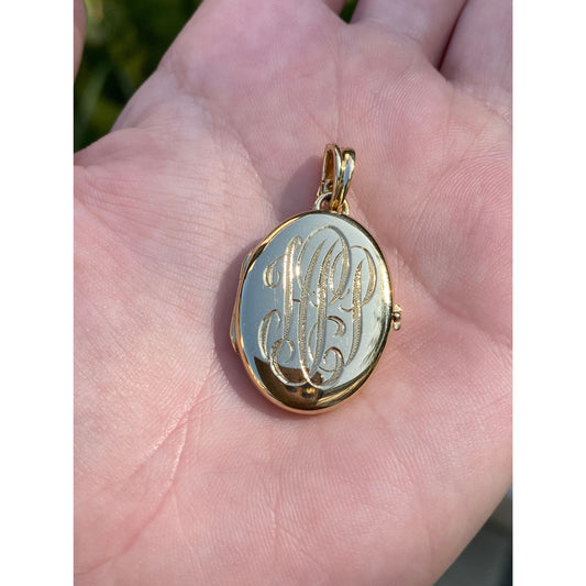 Vintage Solid 18k Yellow Gold Tiffany & Co. Monogram Locket Charm