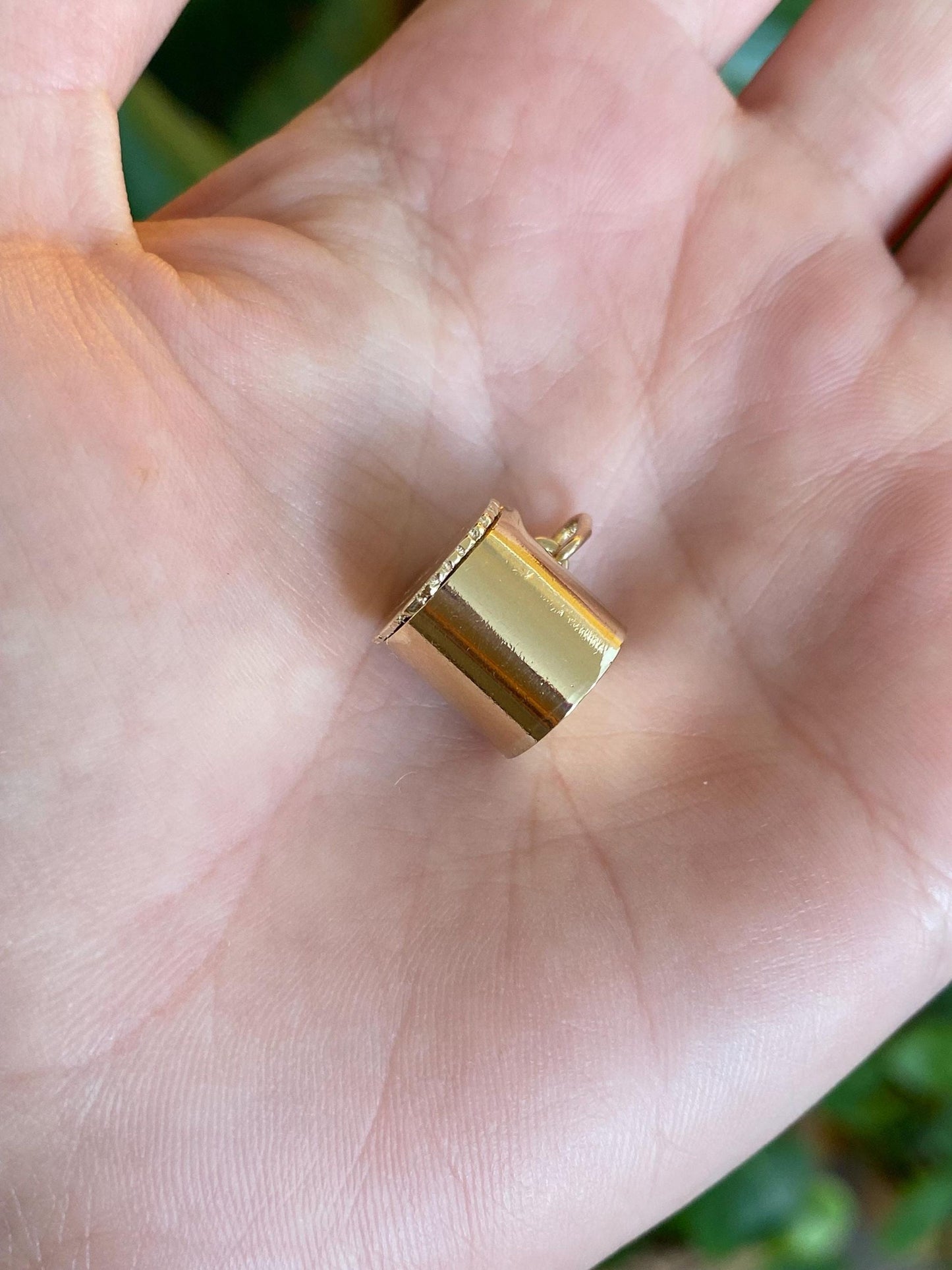 Vintage Solid 14k Yellow Gold For Emergency Only Capsule Box Charm